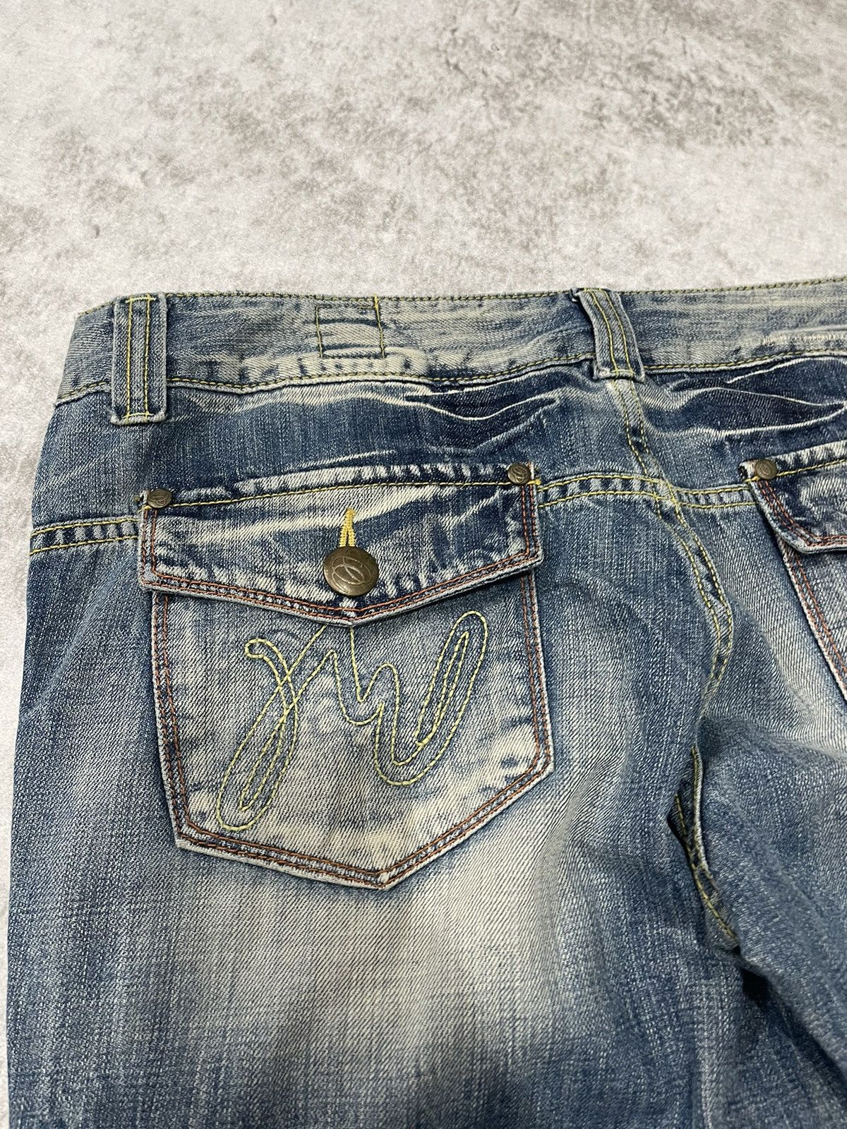 Hysteric Glamour 2000s only japan Super Flared acid wash denim Y2k style Size US 33 - 10 Thumbnail