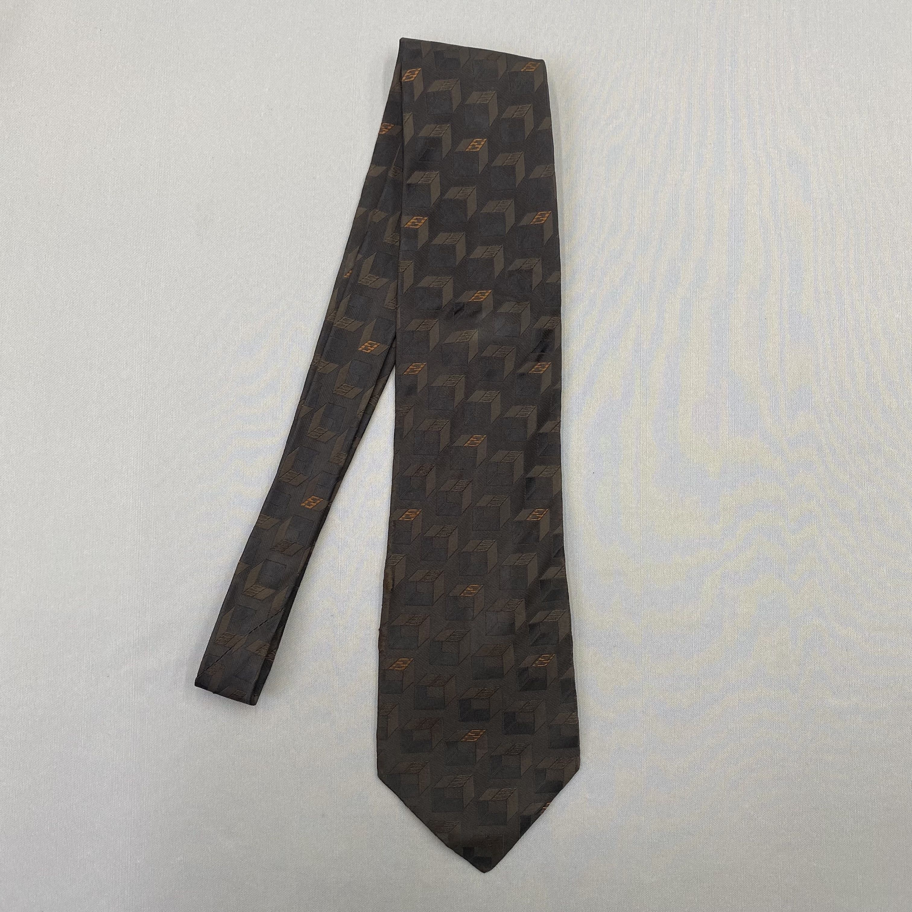 Fendi Vintage Fendi SILK Necktie Cravate Pure Silk Neck Tie Size ONE SIZE - 4 Thumbnail