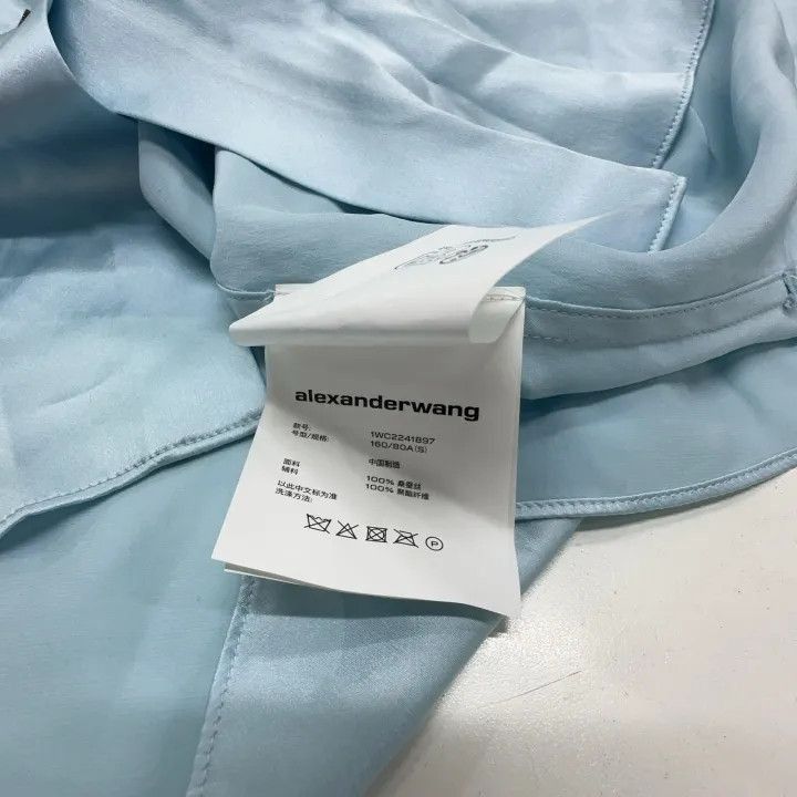 Alexander Wang Alexander Wang Blue Long Sleeve Shirt for Women - Size S / US 4 / IT 40 - 5 Thumbnail