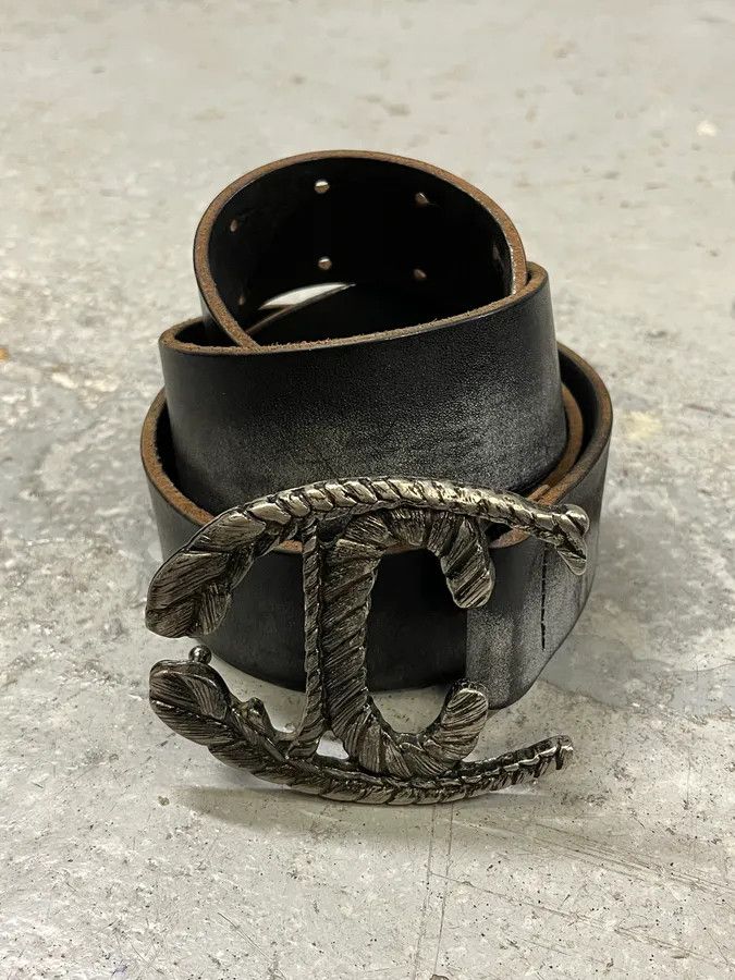 Roberto Cavalli 2000s Cavalli Two Tones Black & Silver Leather Belt Size ONE SIZE - 2 Thumbnail