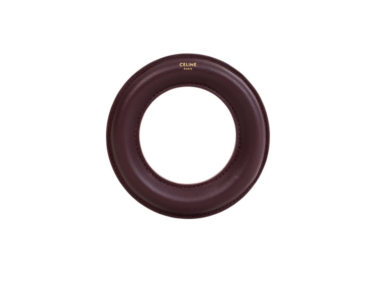 Celine o1loc1c0226 Size :OS/Celine Bangle Lambskin in Burgundy/Red Size ONE SIZE - 1 Thumbnail
