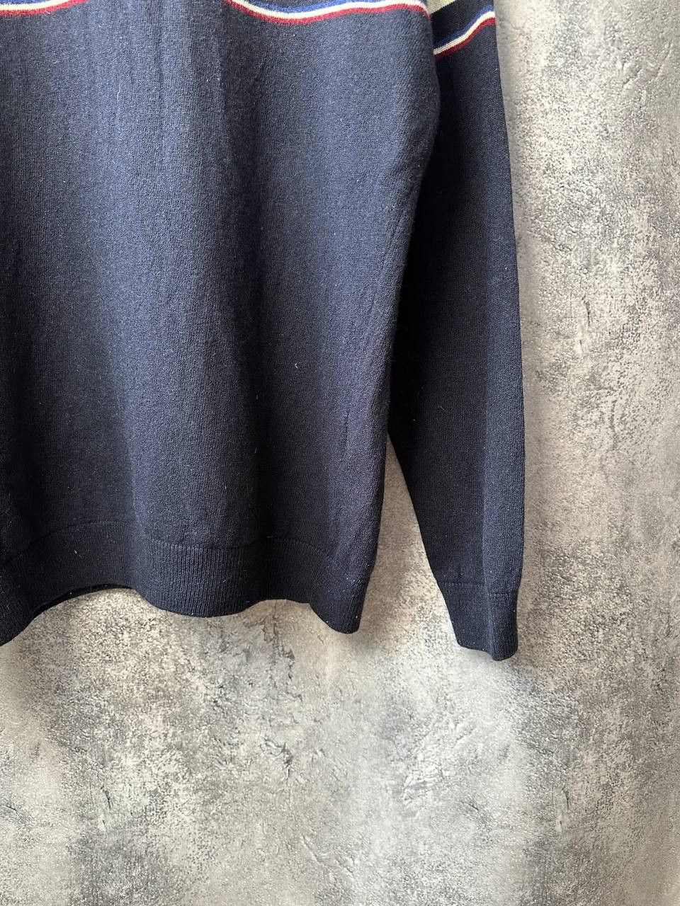 Lacoste Lacoste Live 7 Wool Knit Striped Vintage Sweater Crew Neck Size US XXL / EU 58 / 5 - 9 Thumbnail