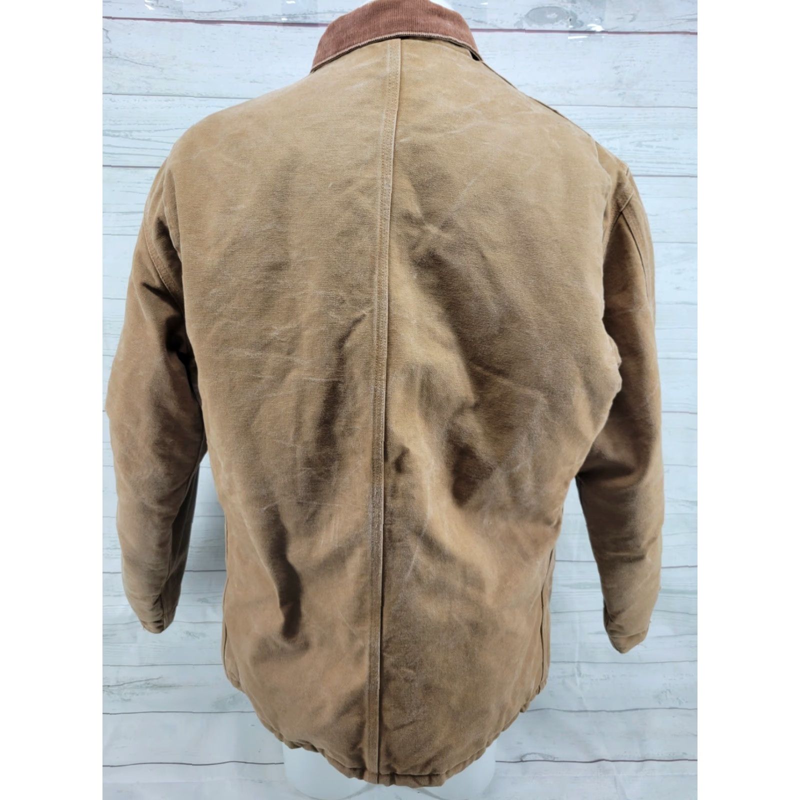 Carhartt VINTAGE Carhartt Coat Duck Canvas USA MADE 44 C03 BRN ARCTIC QUILT LINED CHORE Full Zip 100% Cotton Mens Brown Duck Canvas Jacket Wearable Workwear Size US S / EU 44-46 / 1 - 6 Thumbnail