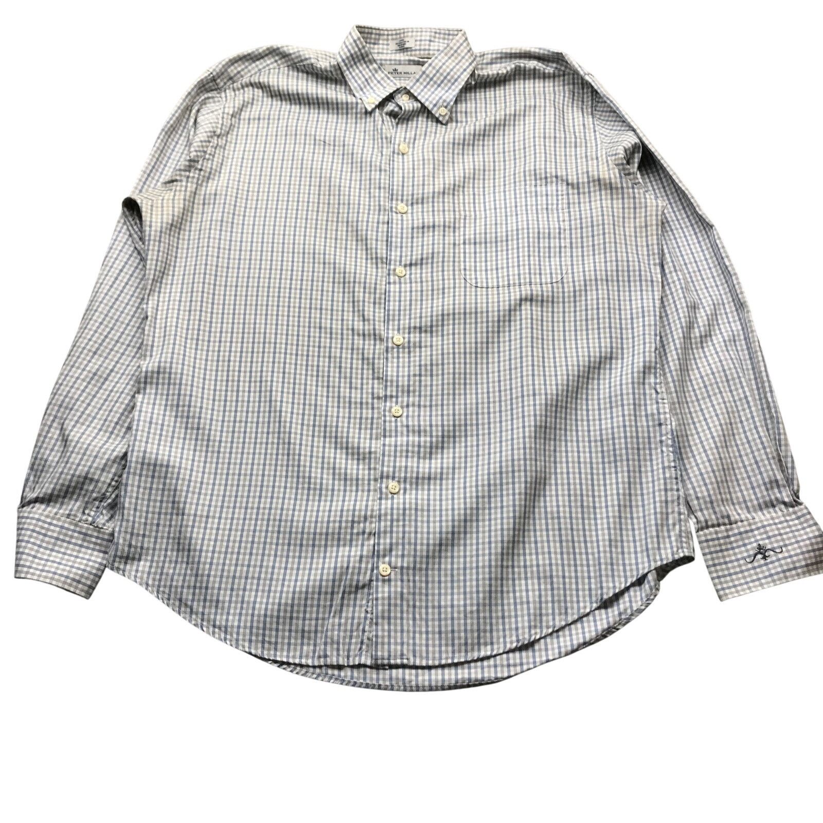 Peter Millar Peter Millar Button Down Dress Shirt Mens Large Check Silk Size US L / EU 52-54 / 3 - 1 Thumbnail