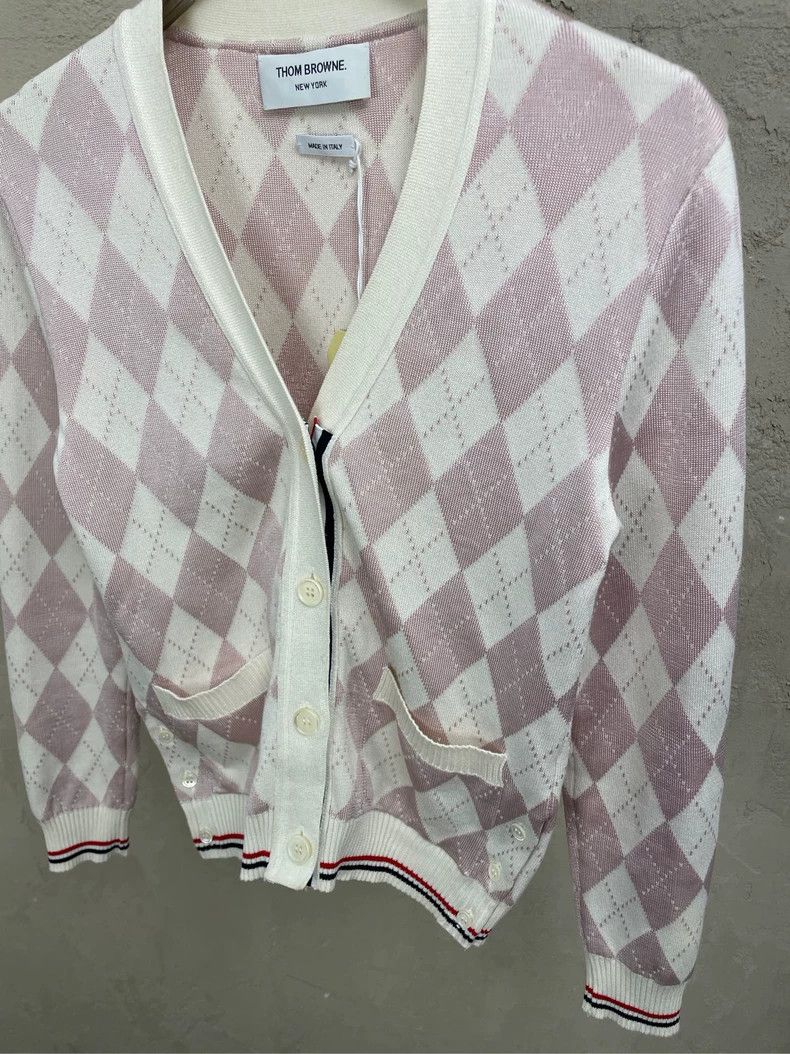 Thom Browne Thom browne White and purple color-matched diamond checkere Size XS / US 0-2 / IT 36-38 - 4 Thumbnail
