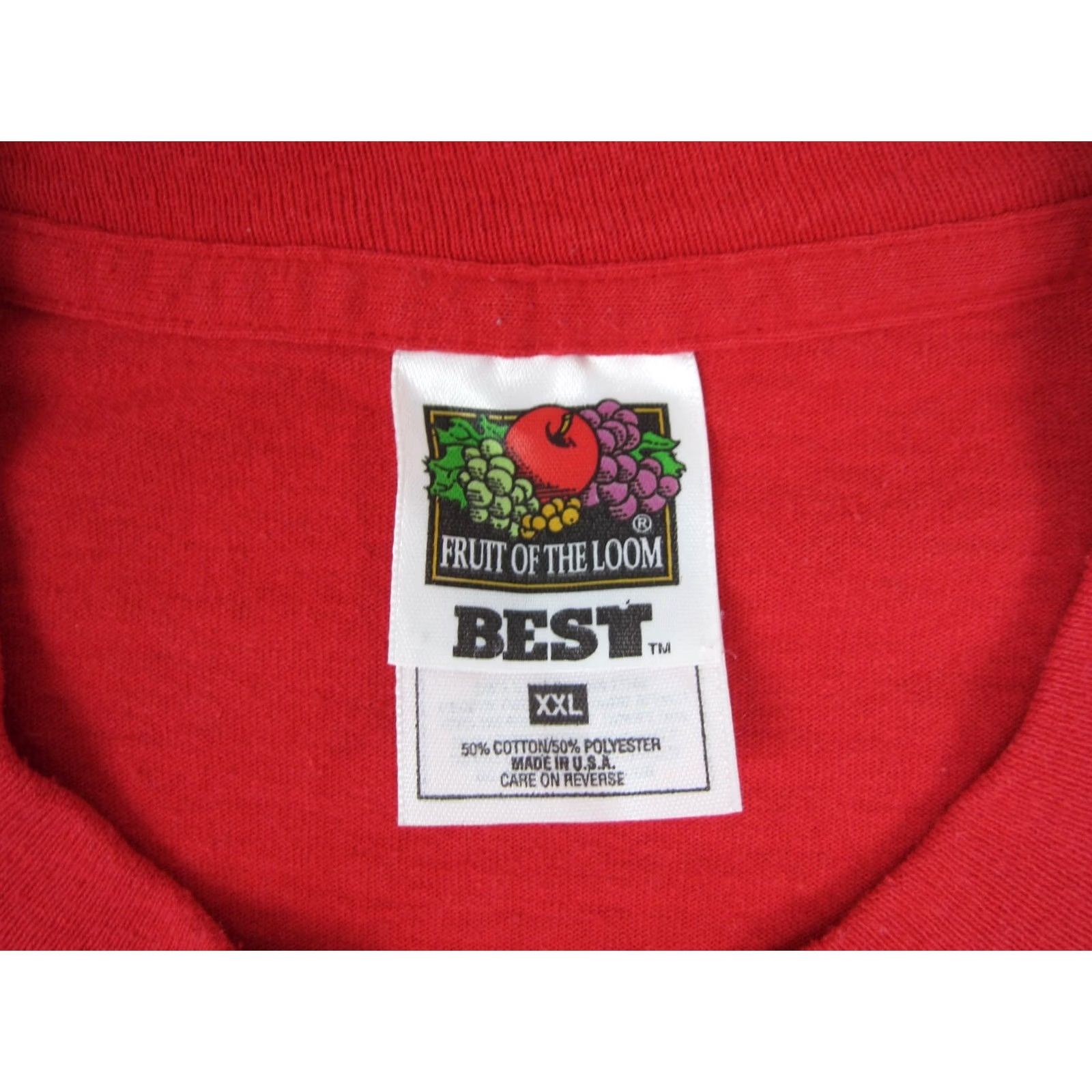 Fruit Of The Loom VINTAGE Fruit of the Loom Comets Shirt Mens 2XL Red 80s 90s Retro Sports Tee Size US XXL / EU 58 / 5 - 3 Thumbnail