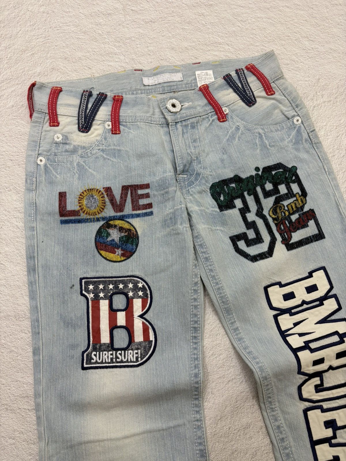 Hysteric Glamour 2000s Blue moon japan bootcut poem denim y2k style Size US 31 - 3 Thumbnail