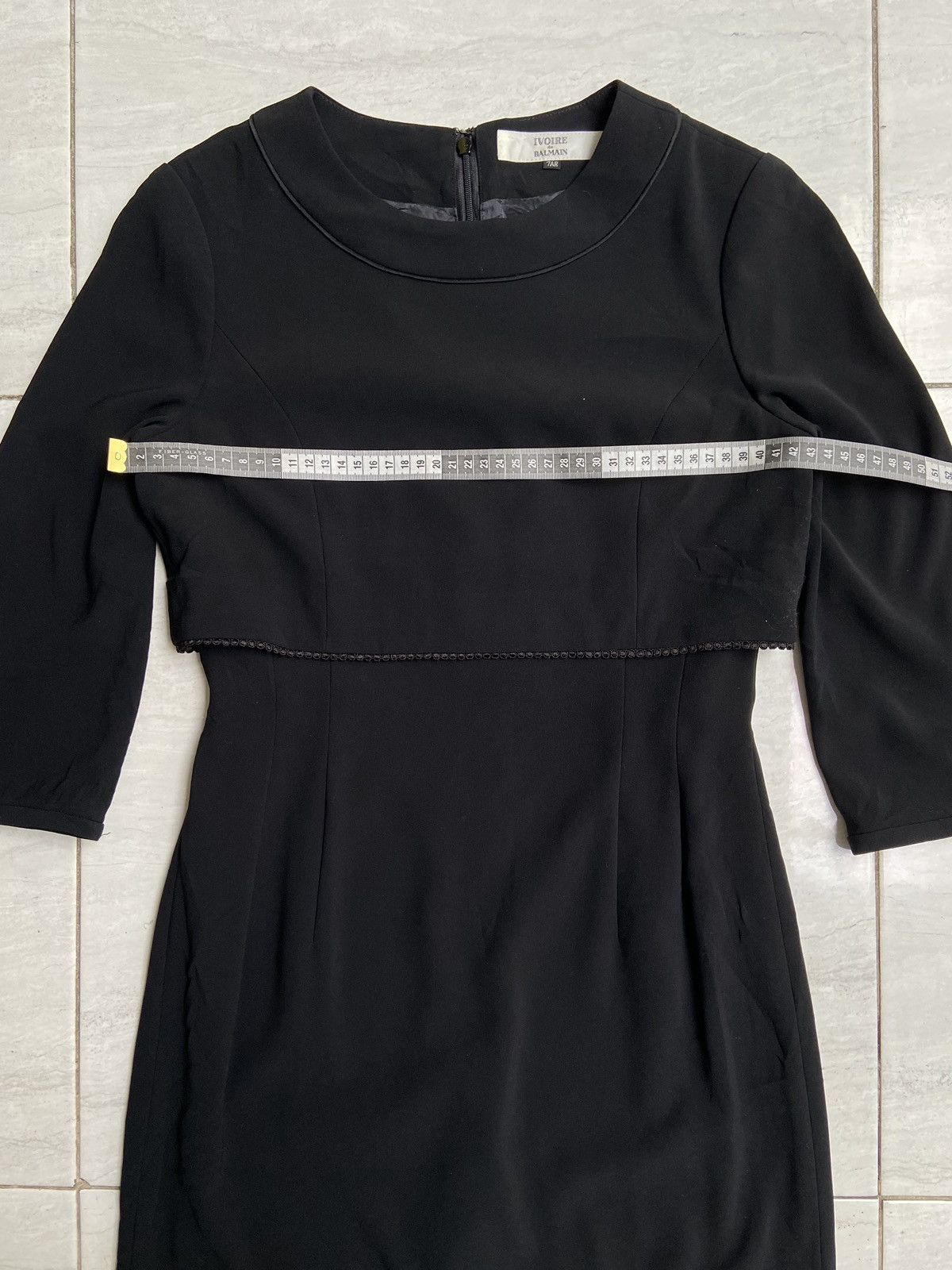 Balmain IVOIRE De BALMAIN Black Dress Size XS / US 0-2 / IT 36-38 - 8 Thumbnail