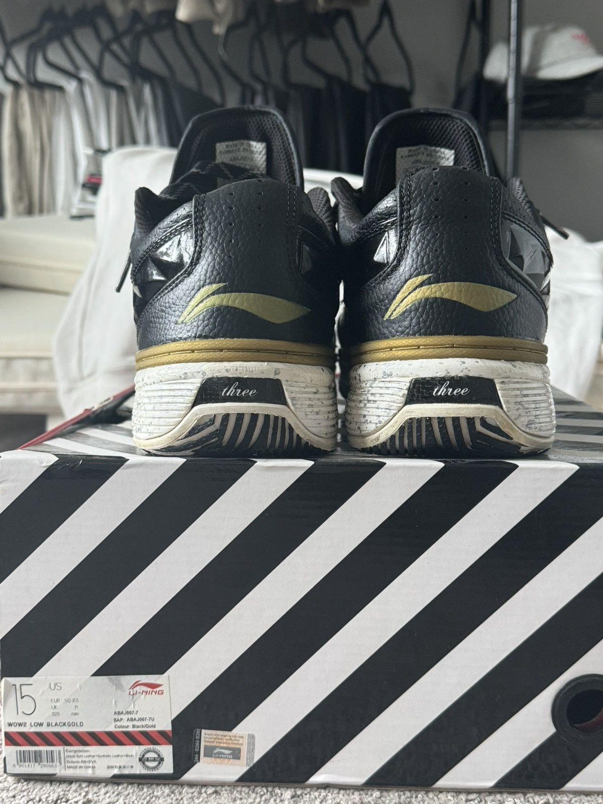 Li-Ning Way of Wade 2.0 Low Black Gold Size US 15 / EU 48 - 5 Thumbnail