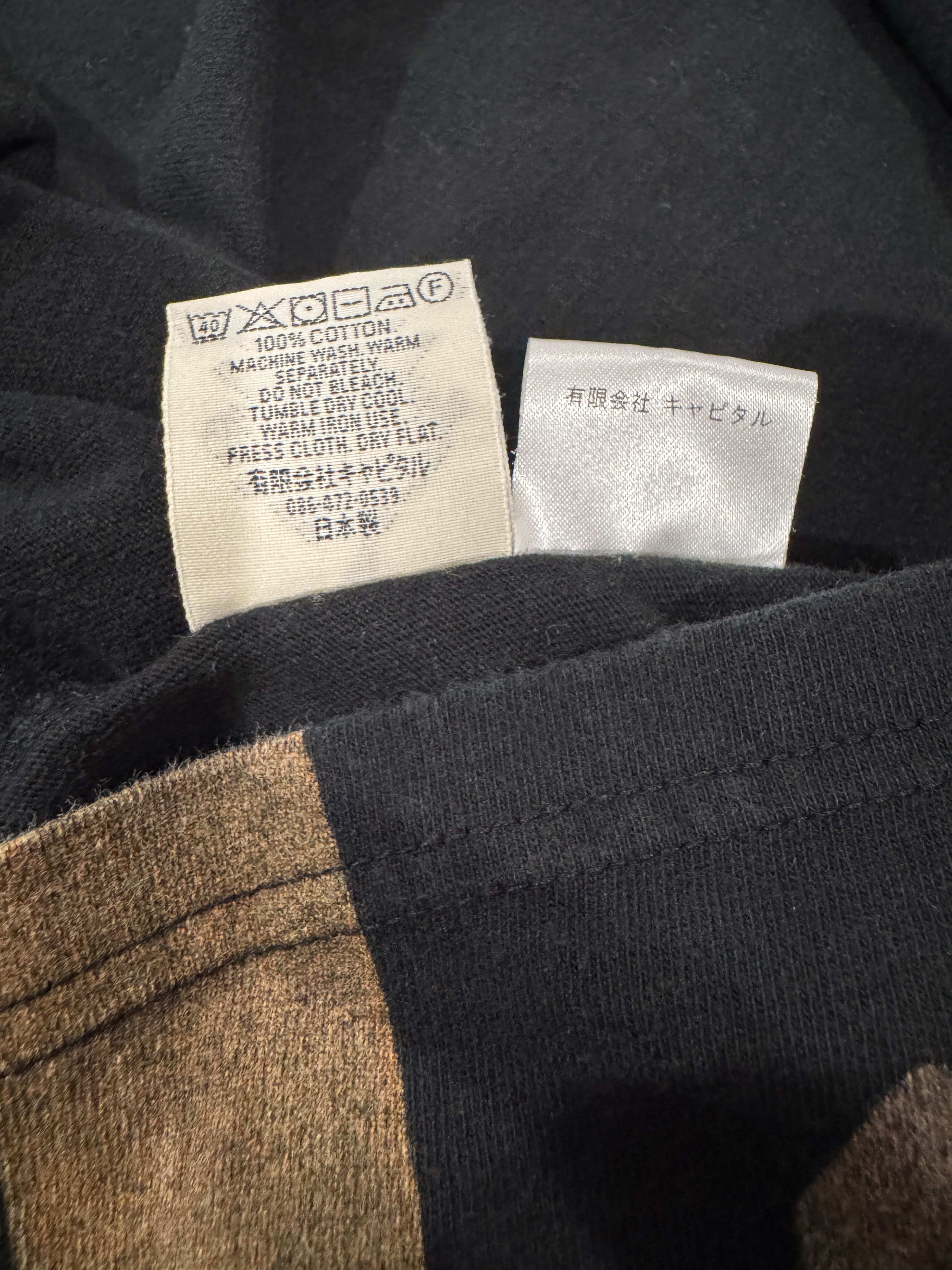 Kapital KAPITAL CURTAIN CONCHO JERSEY CREW T-SHIRT BLACK MEDIUM Size US M / EU 48-50 / 2 - 7 Thumbnail