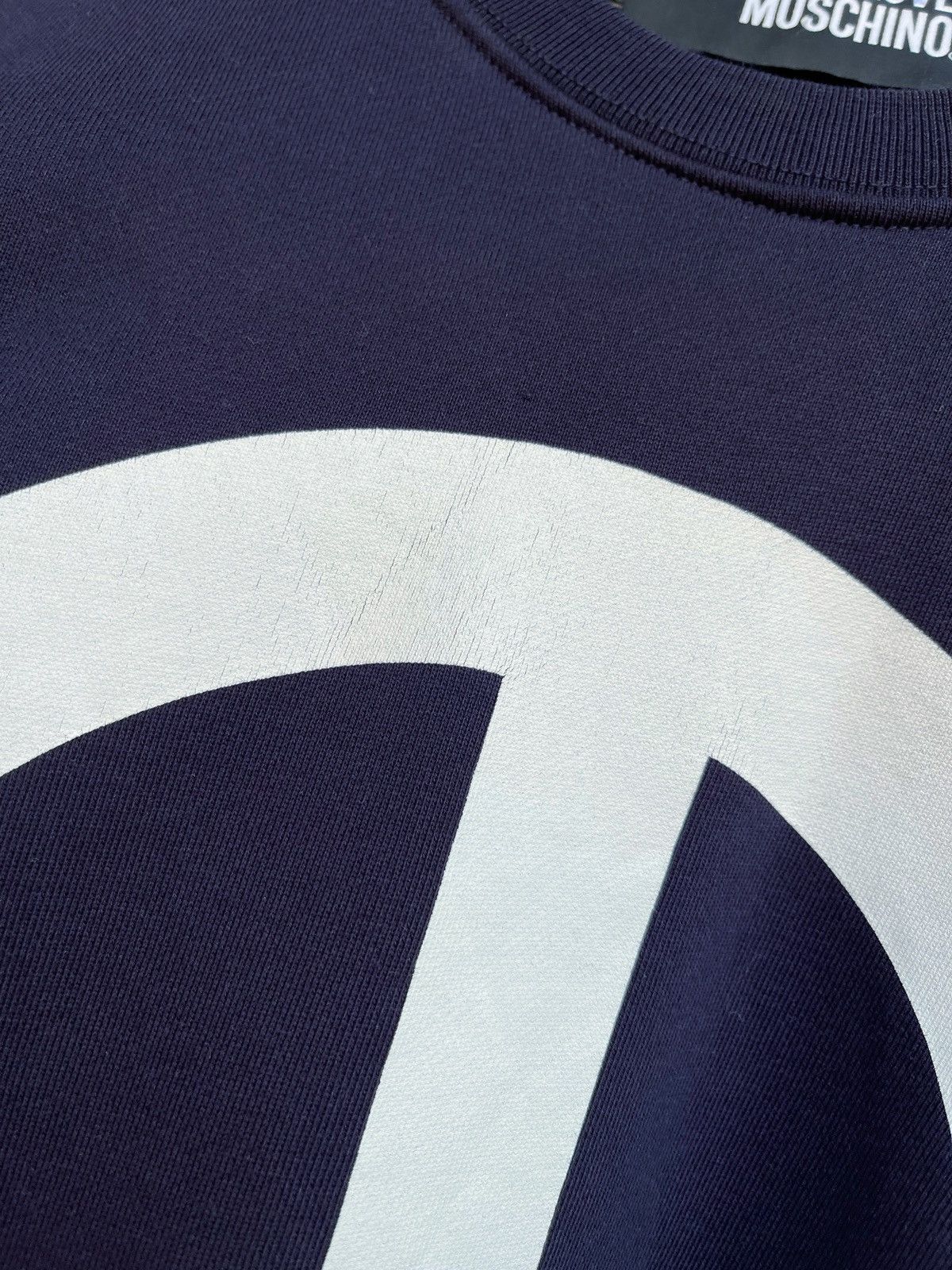Moschino Love Moschino Peace Logo Sweatshirt Navy Blue Size M 100% Size US M / EU 48-50 / 2 - 2 Thumbnail