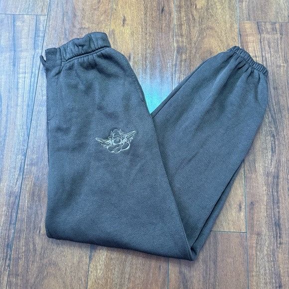 Boys Lie × Designer NEW BOYS LIE BROWN SWEATPANTS SZ SMALL S Size 22" - 6 Thumbnail