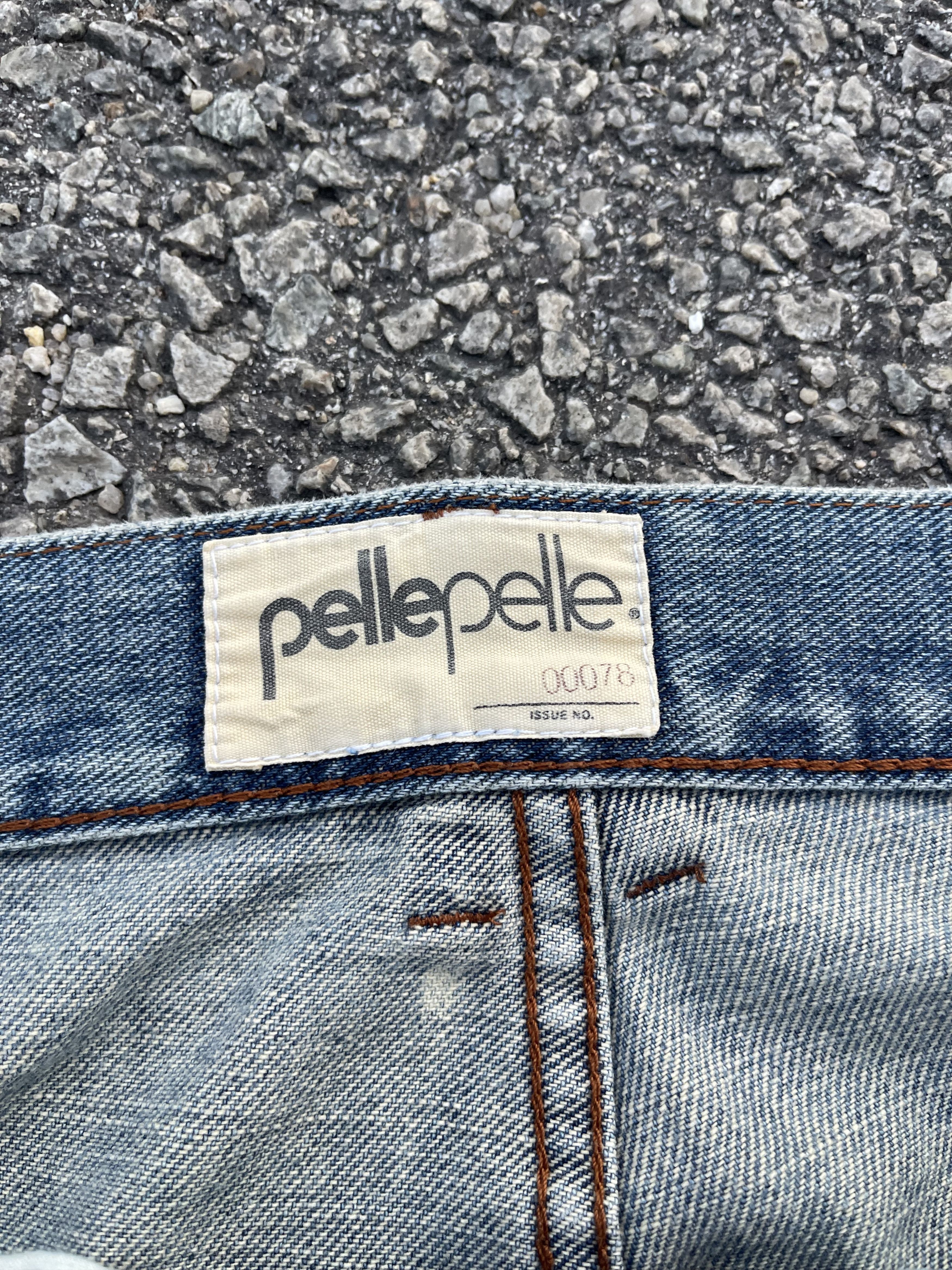 Marc Buchanan Vintage Baggy Wide Leg Pelle Pelle Faded Distressed Size US 33 - 9 Thumbnail