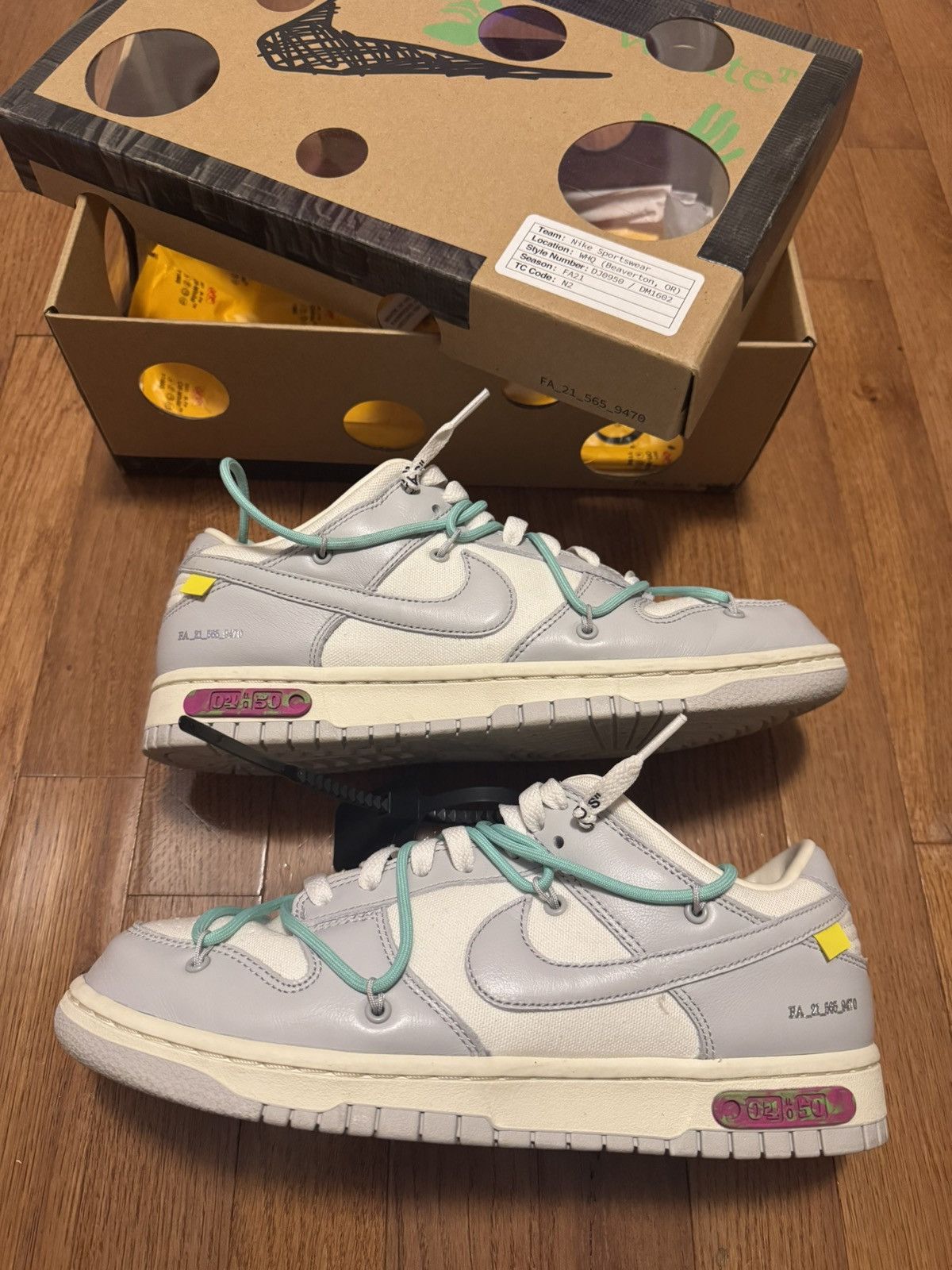 Nike × Off-White Nike x Off-White Dunk Lot 50/50 Size US 9 / EU 42 - 6 Thumbnail