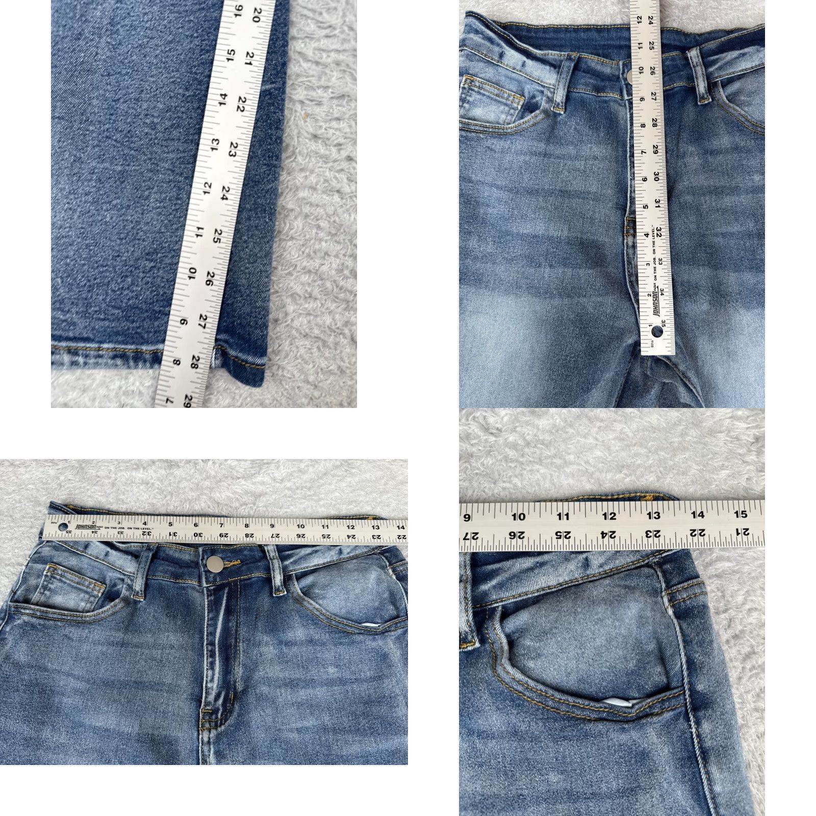 Chaps Chaps Jeans Women 27 Blue Denim Bootcut Distressed High Rise 27x29 Cotton Blend Size 27" / US 4 / IT 40 - 8 Thumbnail