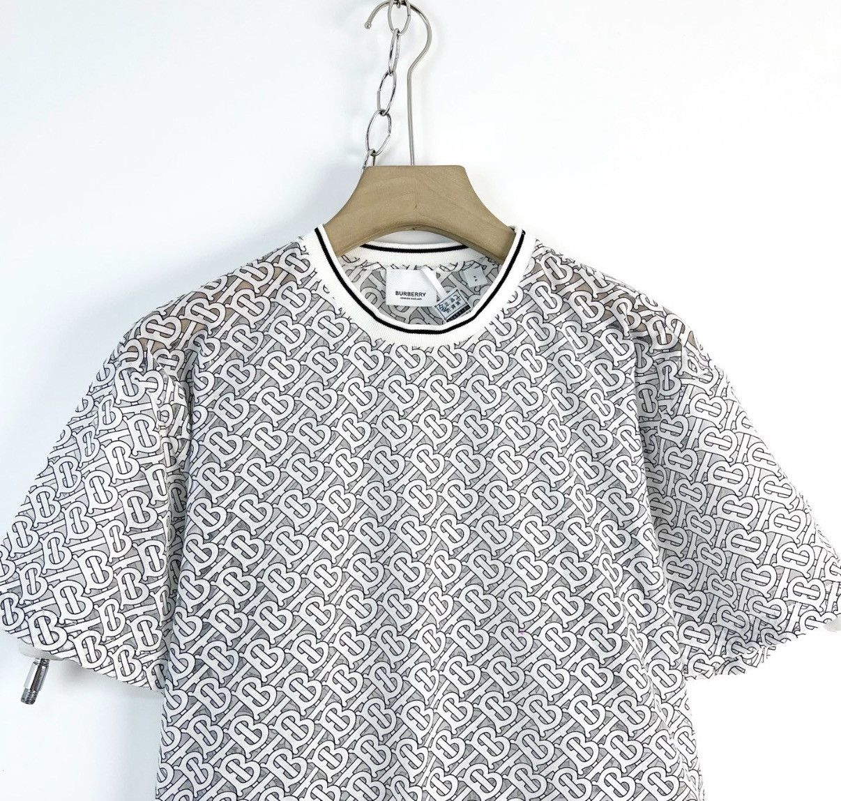 Burberry Burberry/TB All-Over Print Mesh Logo Short Sleeve K12 Size US S / EU 44-46 / 1 - 3 Thumbnail