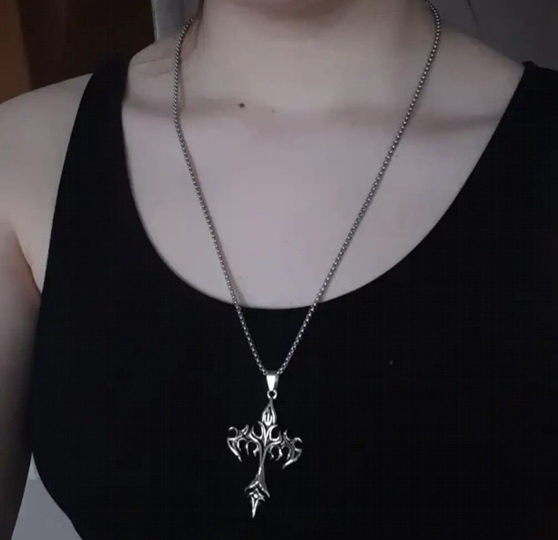 Other Flame Cross Pendant Necklace Size ONE SIZE - 5 Thumbnail