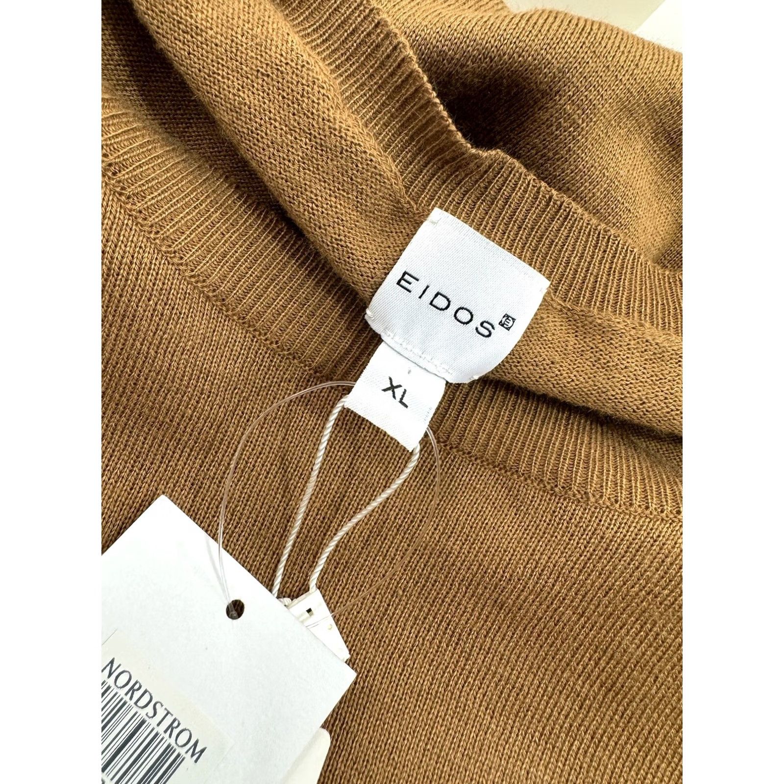 Vintage EIDOS Italy - NEW w TAG - CASHMERE BLEND Geometric Sweater XL Mens Brown / Black Pullover Geometric Cashmere Italy 485 Size US XL / EU 56 / 4 - 5 Thumbnail