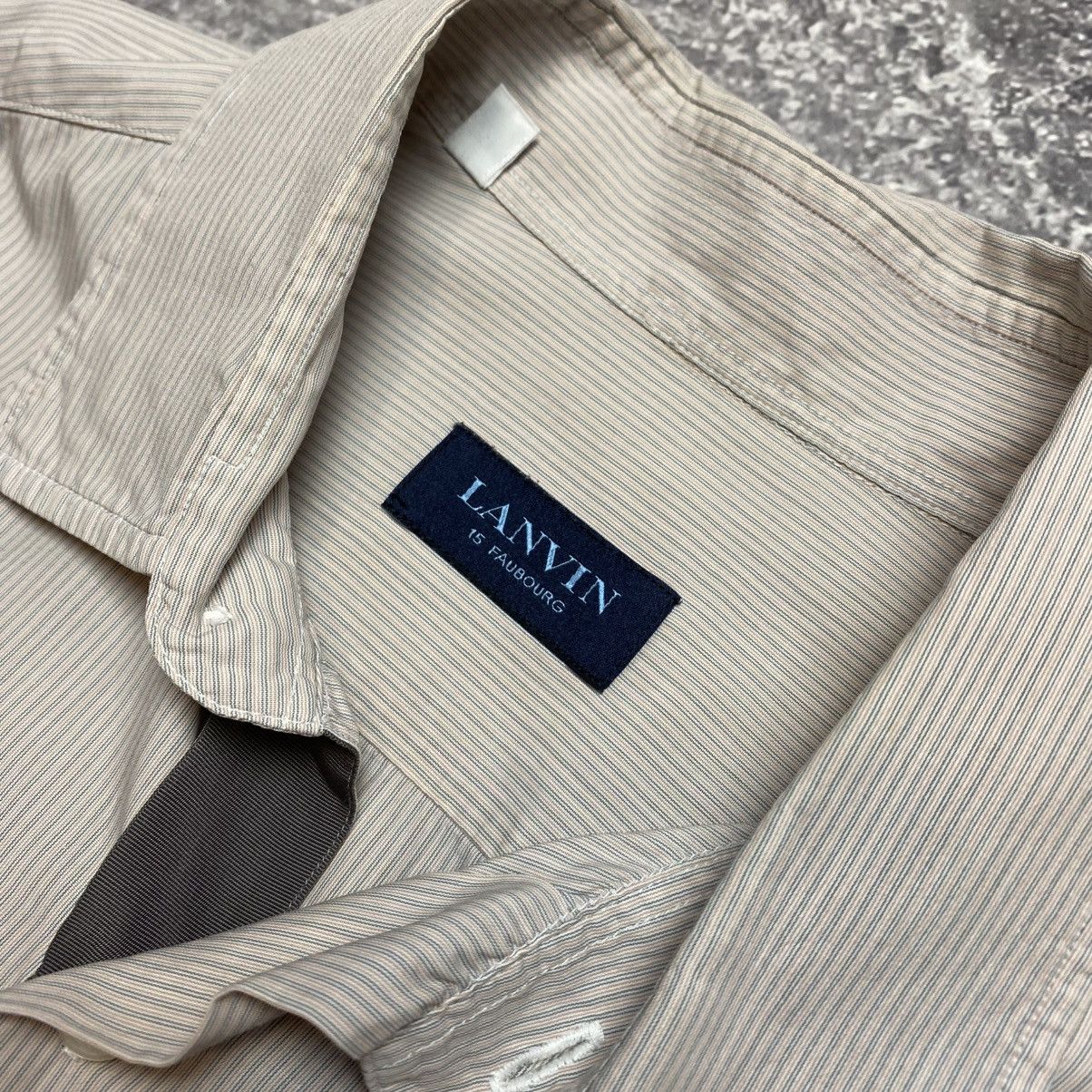 Vintage Vintage Lanvin Luxury Basic Made in Italy classic shirt Size US L / EU 52-54 / 3 - 3 Thumbnail