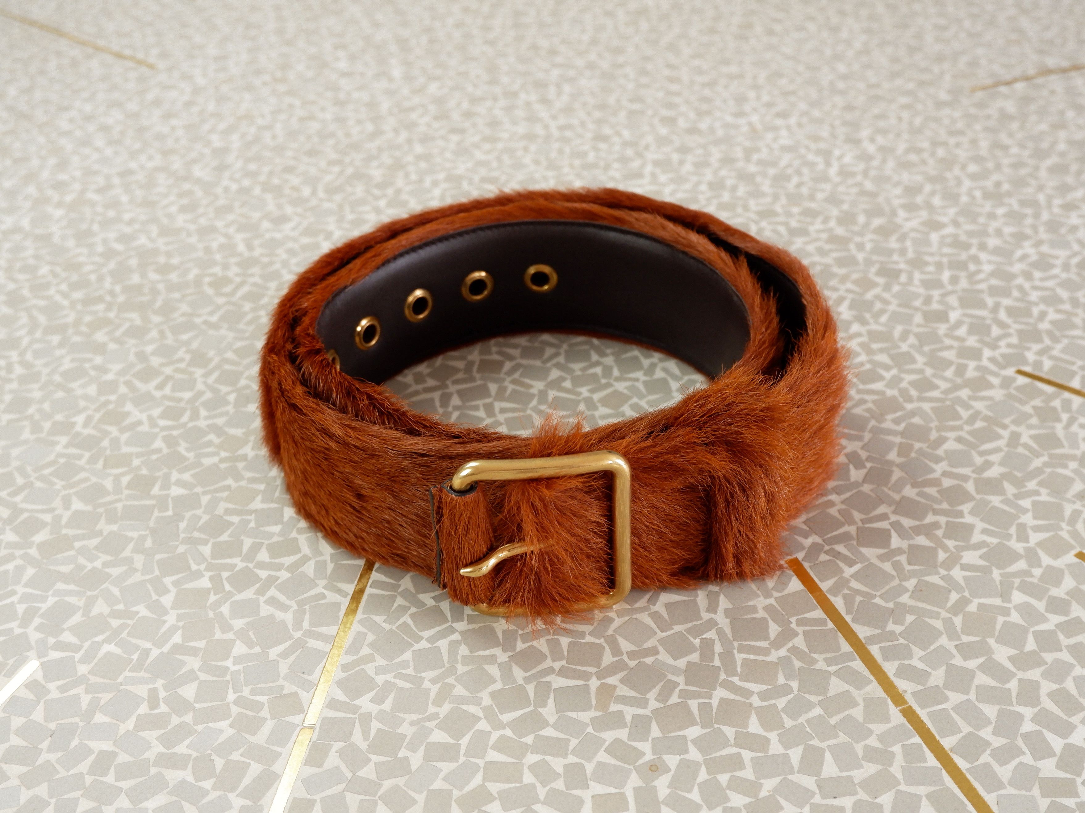 Prada 17AW FUR BELT ファーベルト プラダ Prada Fur Belt | Grailed