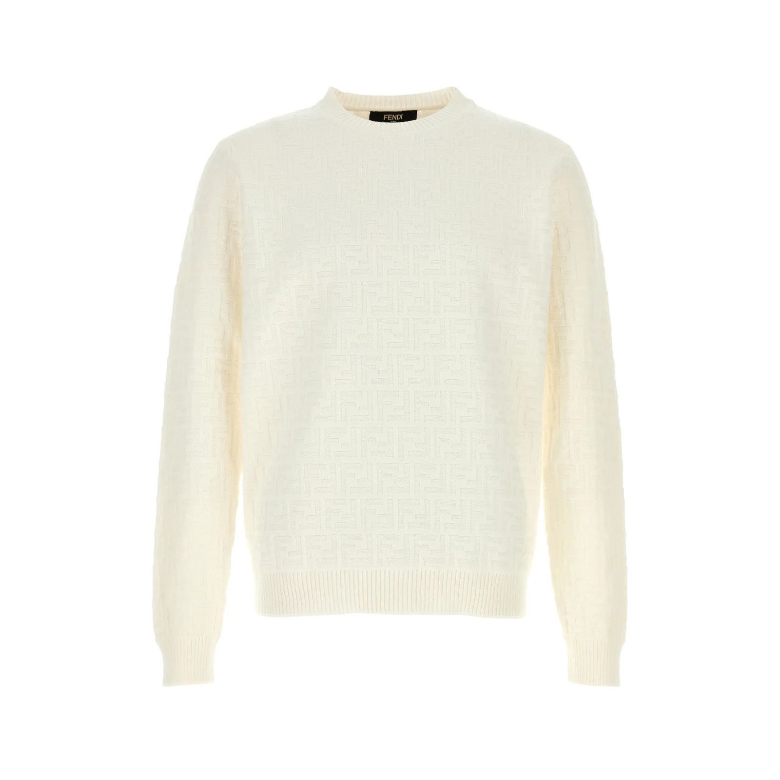FENDI White Cotton Sweater New )