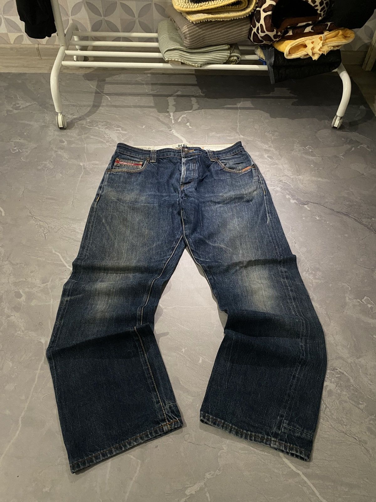 Vintage CRAZY Avan Number Nine Style Straight Jean-Y2K drip darkwear Size US 32 / EU 48 - 1 Thumbnail