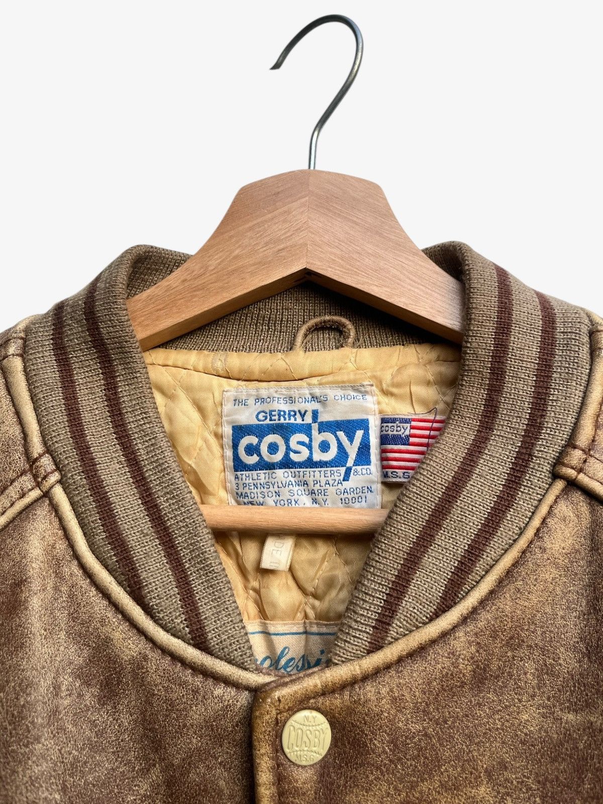 Genuine Leather Vintage Iconic Gerry Cosby New York Leather Stadium Jacket Size US XS / EU 42 / 0 - 8 Thumbnail