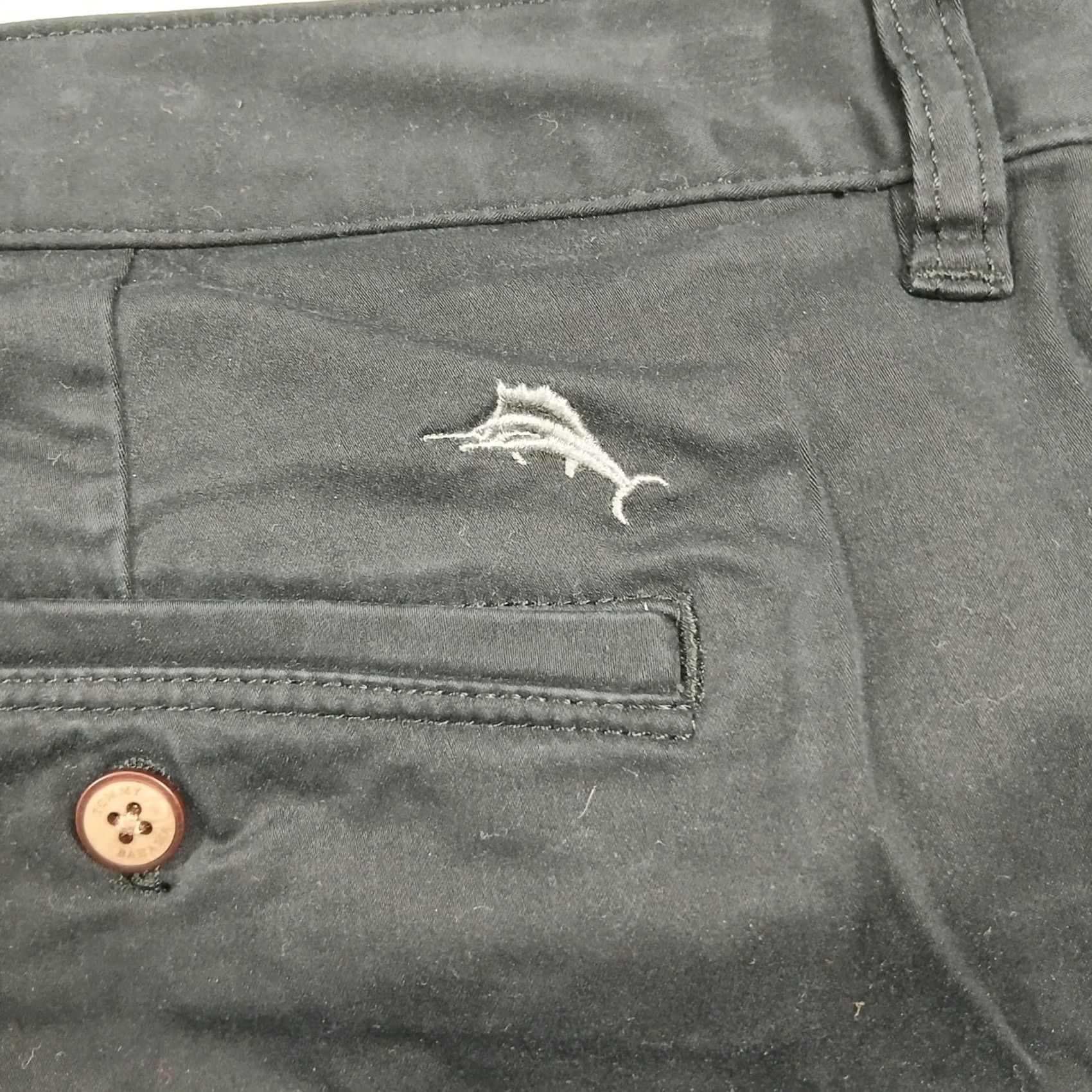 Tommy Bahama Tommy Bahama Shorts Mens 36 Chino Flat Front Black Cotton Blend Casual Vintage: No Size US 36 / EU 52 - 4 Thumbnail