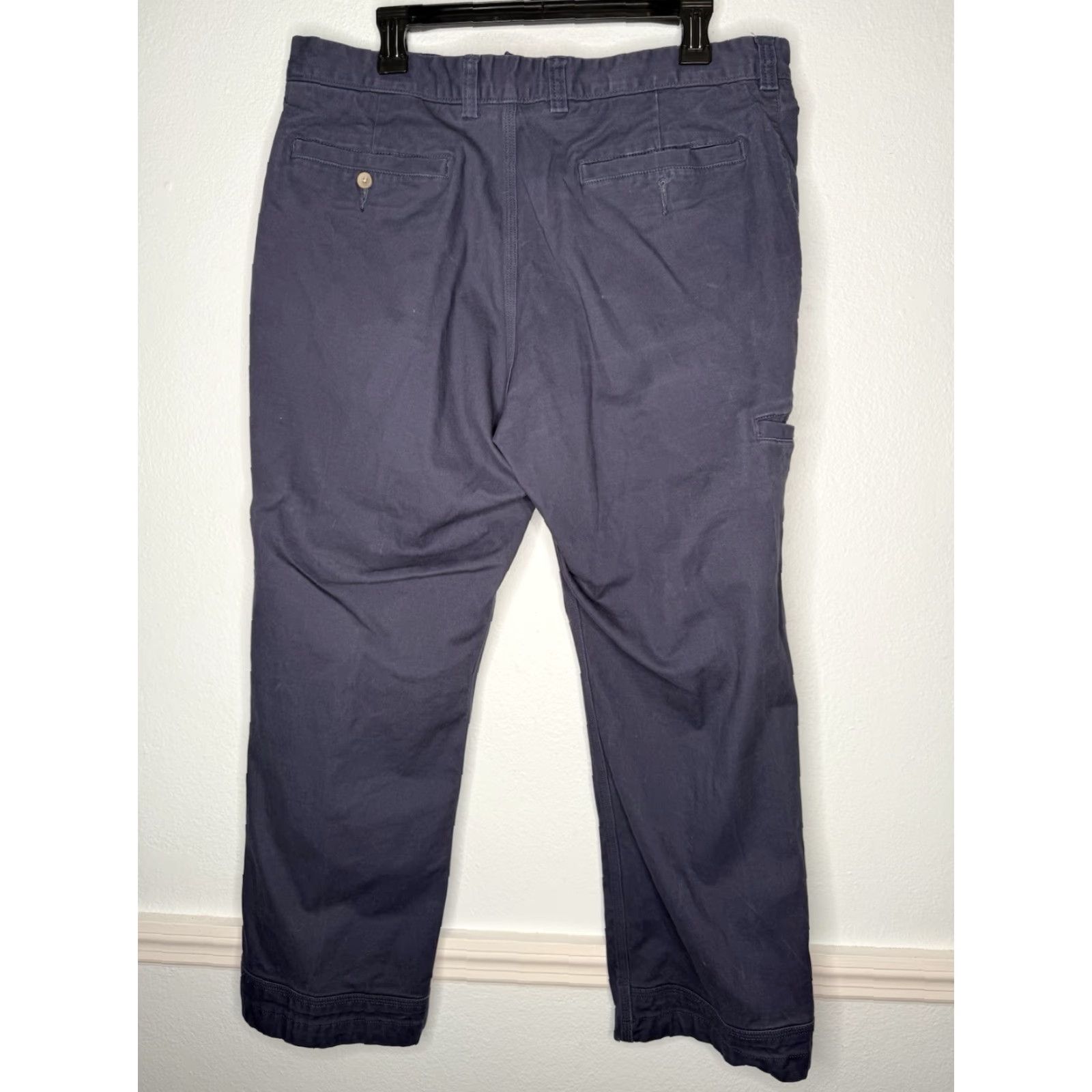 Vintage Duluth Mens Pants Canvas Navy Blue 36x28 Stretch Flat Front Work Casual Travel 48in Waist Regular 28in Inseam Size US 36 / EU 52 - 2 Thumbnail