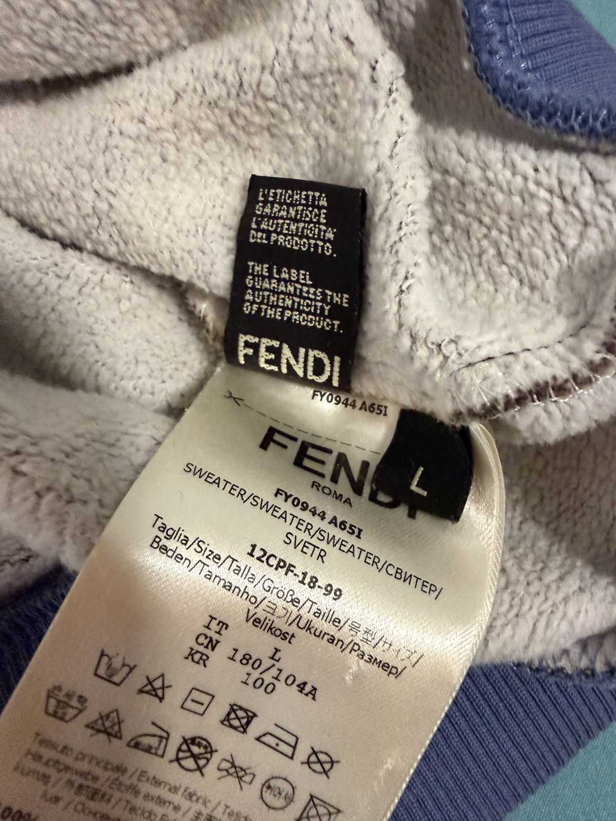Fendi Fendi Roma FF Monogram Cotton Sweatshirt Size US L / EU 52-54 / 3 - 5 Thumbnail