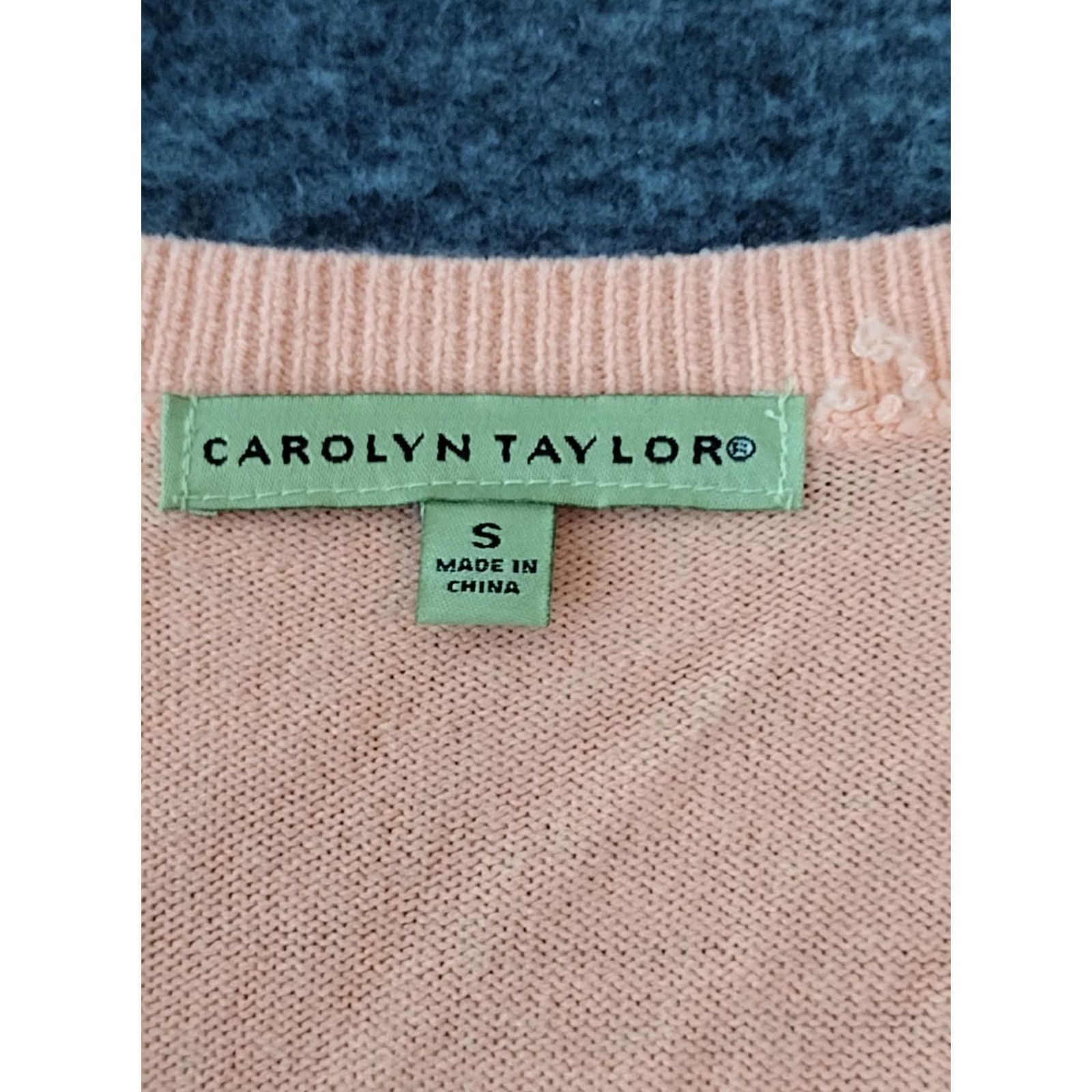 Vintage Carolyn Taylor S Sweater Women's Peach Long Sleeve V Neck Pullover Knit 100% Cotton Raglan Sleeve Solid Logo Fall Winter Casual Formal Secrets: No Size S / US 4 / IT 40 - 6 Thumbnail