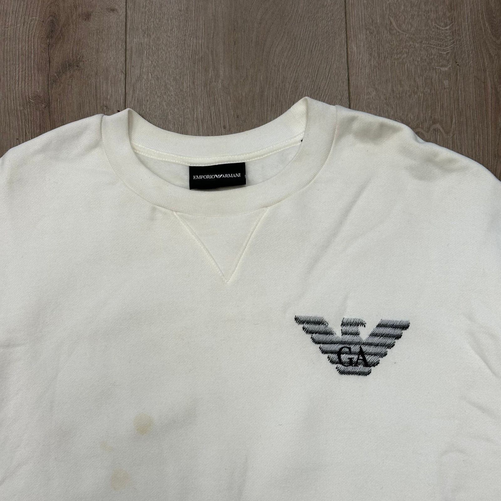 Emporio Armani Emporio Armani Cream Gray Logo sweatshirt sweater XL Size US XL / EU 56 / 4 - 3 Thumbnail