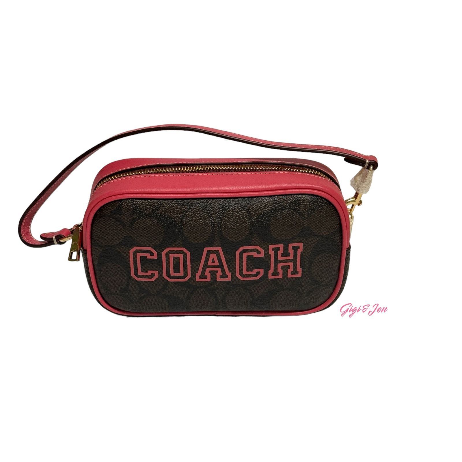 Coach Coach Women Jamie Wristlet In Signature Canvas With Varsity Size ONE SIZE - 4 Thumbnail