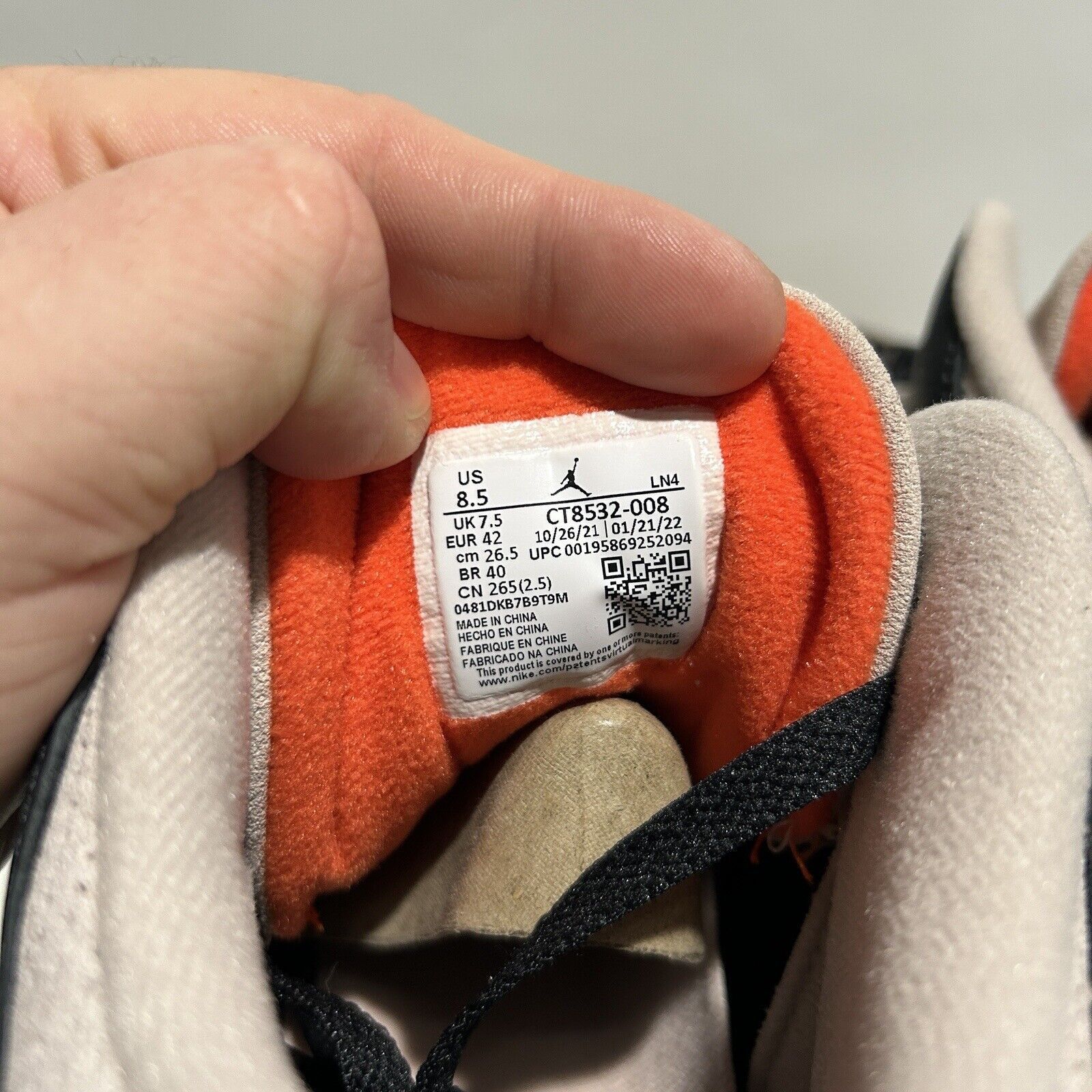 Nike Nike Air Jordan 3 Retro “Desert Elephant/Black Orange" 2024 Size US 8.5 / EU 41-42 - 6 Thumbnail