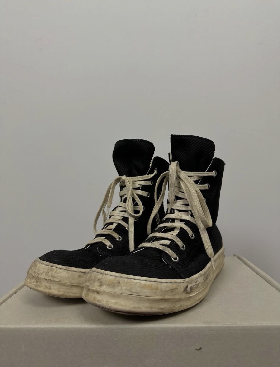 Rick Owens Drkshdw DRKSHDW Corduroy Vegan Ramones Size US 8 / EU 41 - 1 Thumbnail