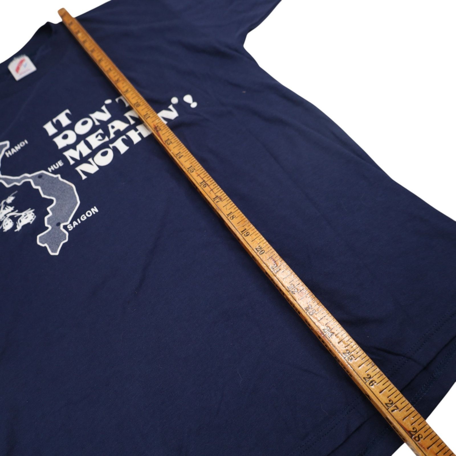 Jerzees × Vintage Vintage "It Dont Bean Nothin!" Vietnam Graphic T Shirt Size US L / EU 52-54 / 3 - 8 Thumbnail