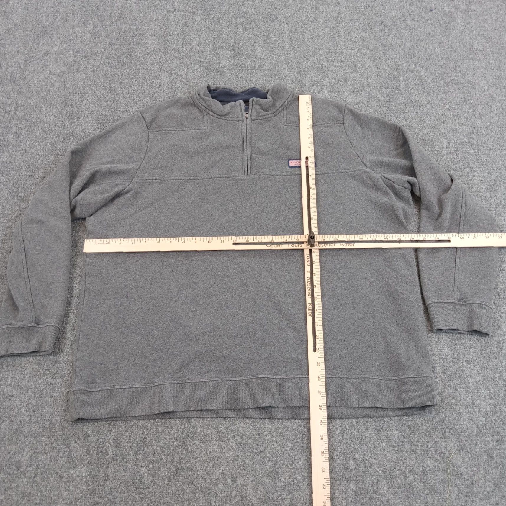 Vineyard Vines Vineyard Vines Mens XXL 2XL Gray Shep Shirt 1/4 Zip Mock Neck Long Sleeve Size US XXL / EU 58 / 5 - 2 Thumbnail