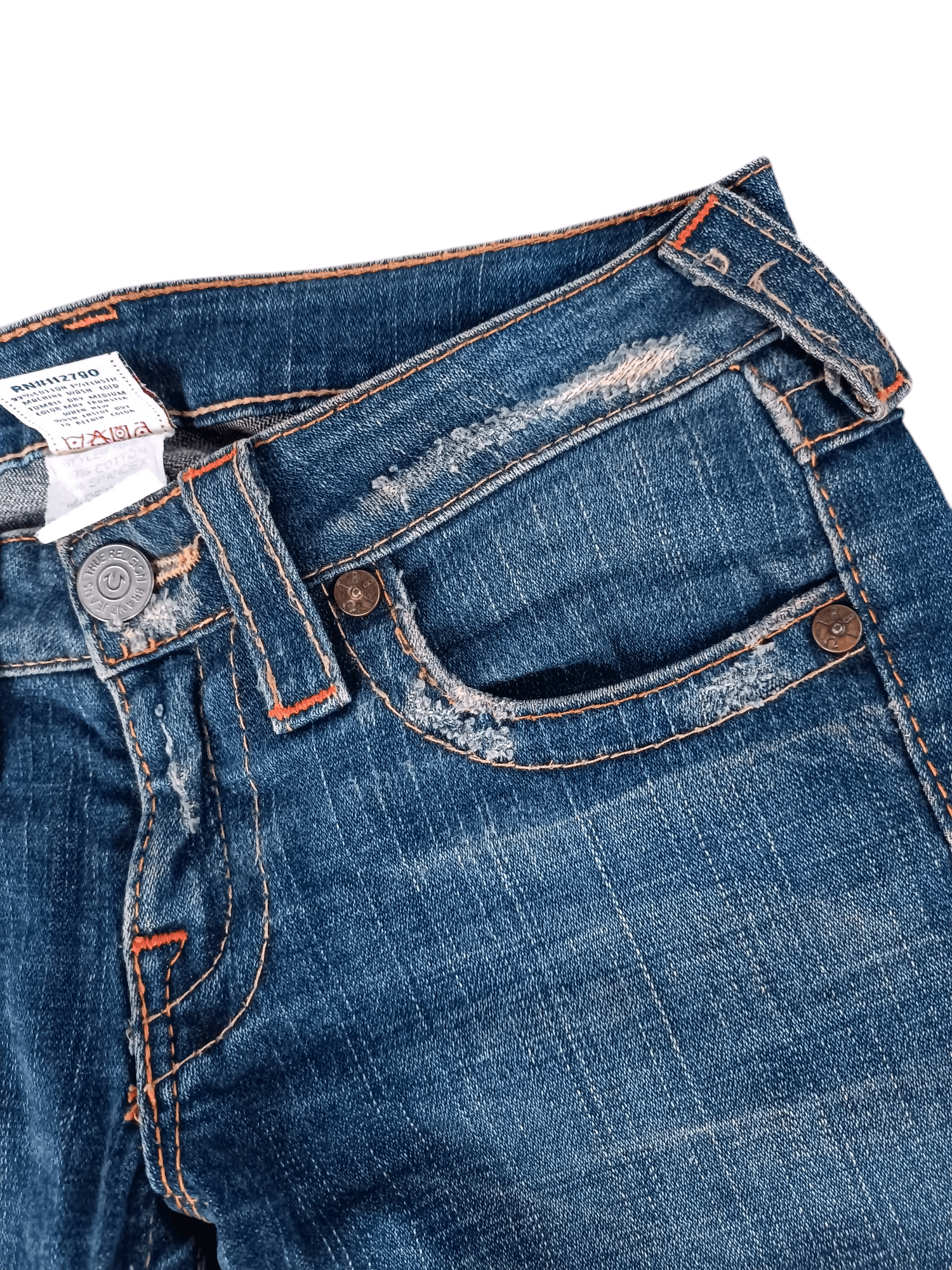 True Religion × Vintage True Religion ひ Joey Flare Distressed Unisex Jeans Size US 28 / EU 44 - 13 Thumbnail