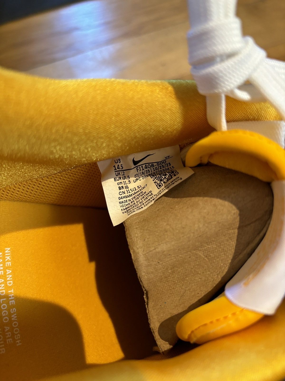 Nike Nike Air Force 1 W SE Lakers LSU Purple Yellow Size US 13 / EU 46 - 6 Thumbnail
