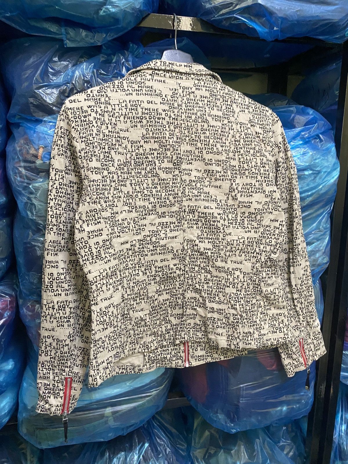 Vintage Vintage C’est moi jeu femme Text Print Jacket Red Zippers Size M / US 6-8 / IT 42-44 - 12 Thumbnail