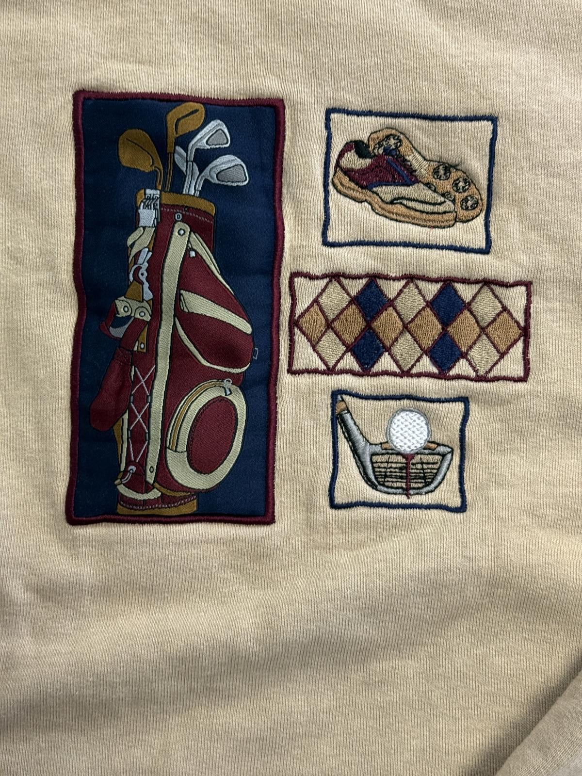 Designer Grandpa Golfing Crewneck Beige Golf Crew Clubs Bags Shoes XL Size US XL / EU 56 / 4 - 3 Thumbnail