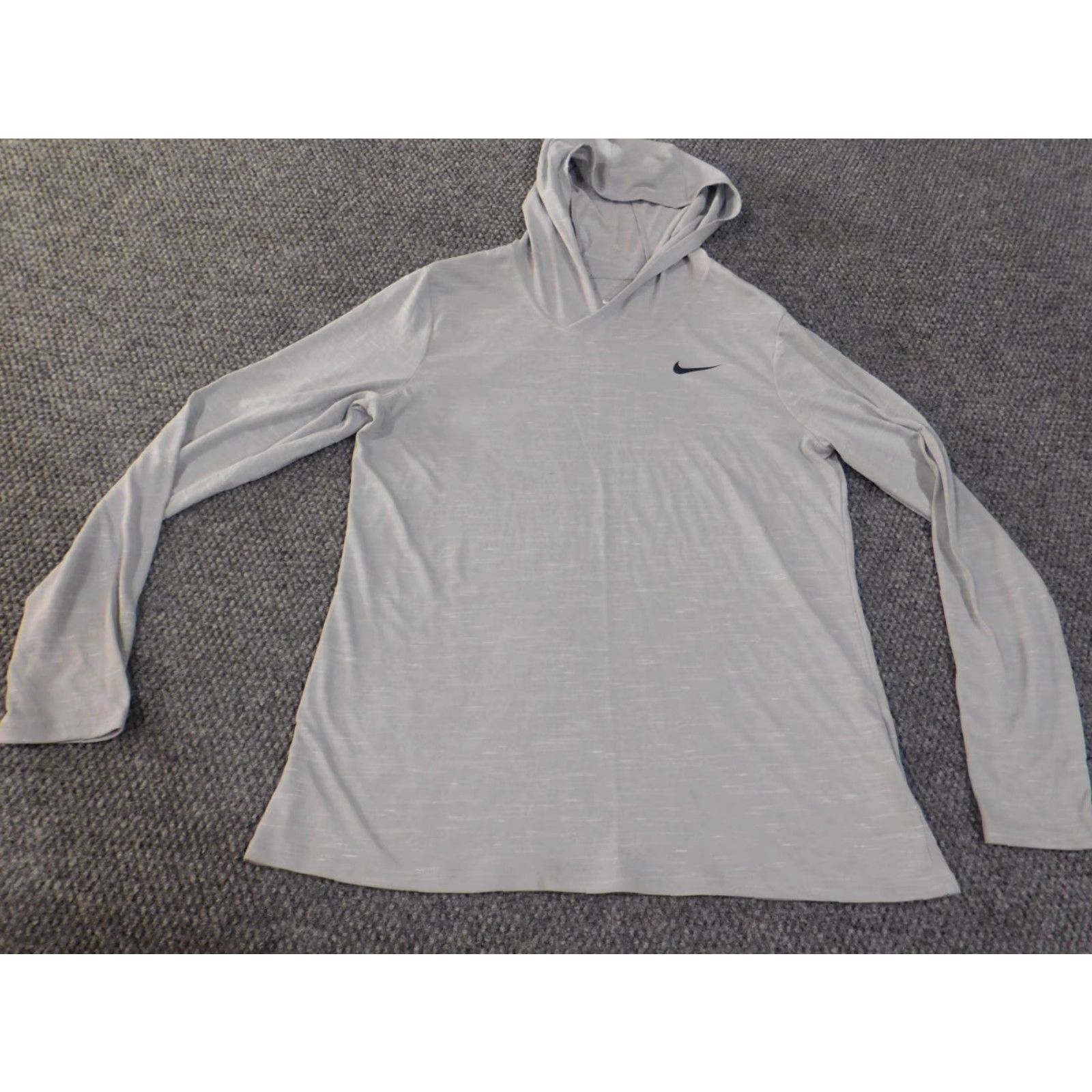 Nike Nike Hoodie Women M gray Dri-Fit lightweight pullover running slim long sleeve casual Size M / US 6-8 / IT 42-44 - 3 Thumbnail