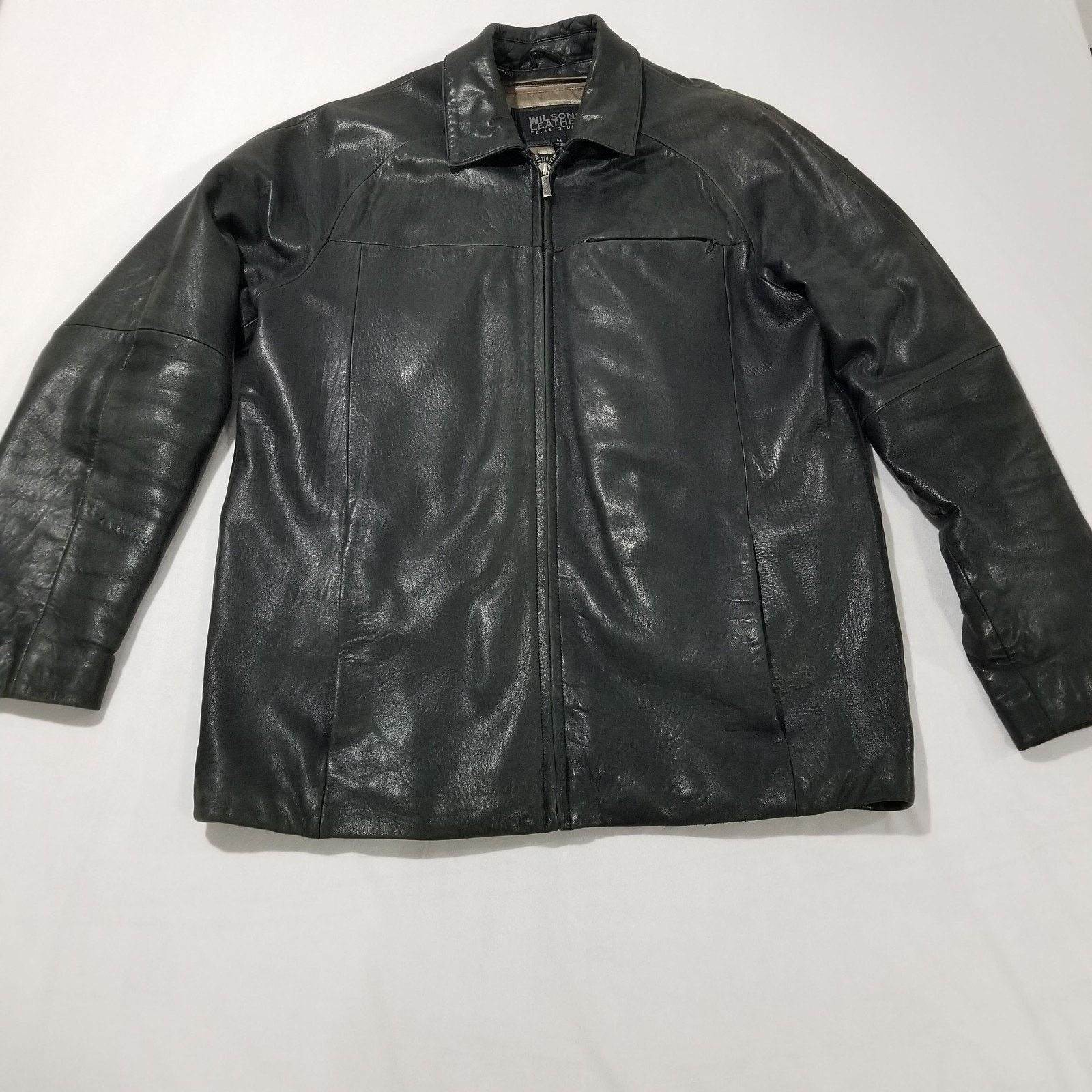 Wilsons Leather VTG WILSONS LEATHER JACKET Mens Medium Black Pelle Studio Size US M / EU 48-50 / 2 - 10 Thumbnail