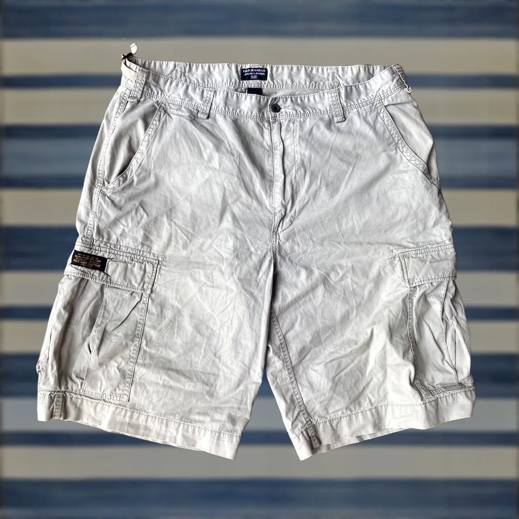 Polo Ralph Lauren VINTAGE Polo Ralph Lauren Military Surplus Fatigue Utility Cargo Shorts 40 Mens Beig e 90s Army Outdoor Cargo Short Size US L / EU 52-54 / 3 - 1 Thumbnail