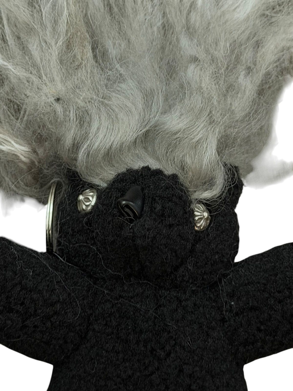 Chrome Hearts Chrome Hearts Large Teddy Bear Keychain Charm Silver Leather Size ONE SIZE - 2 Thumbnail