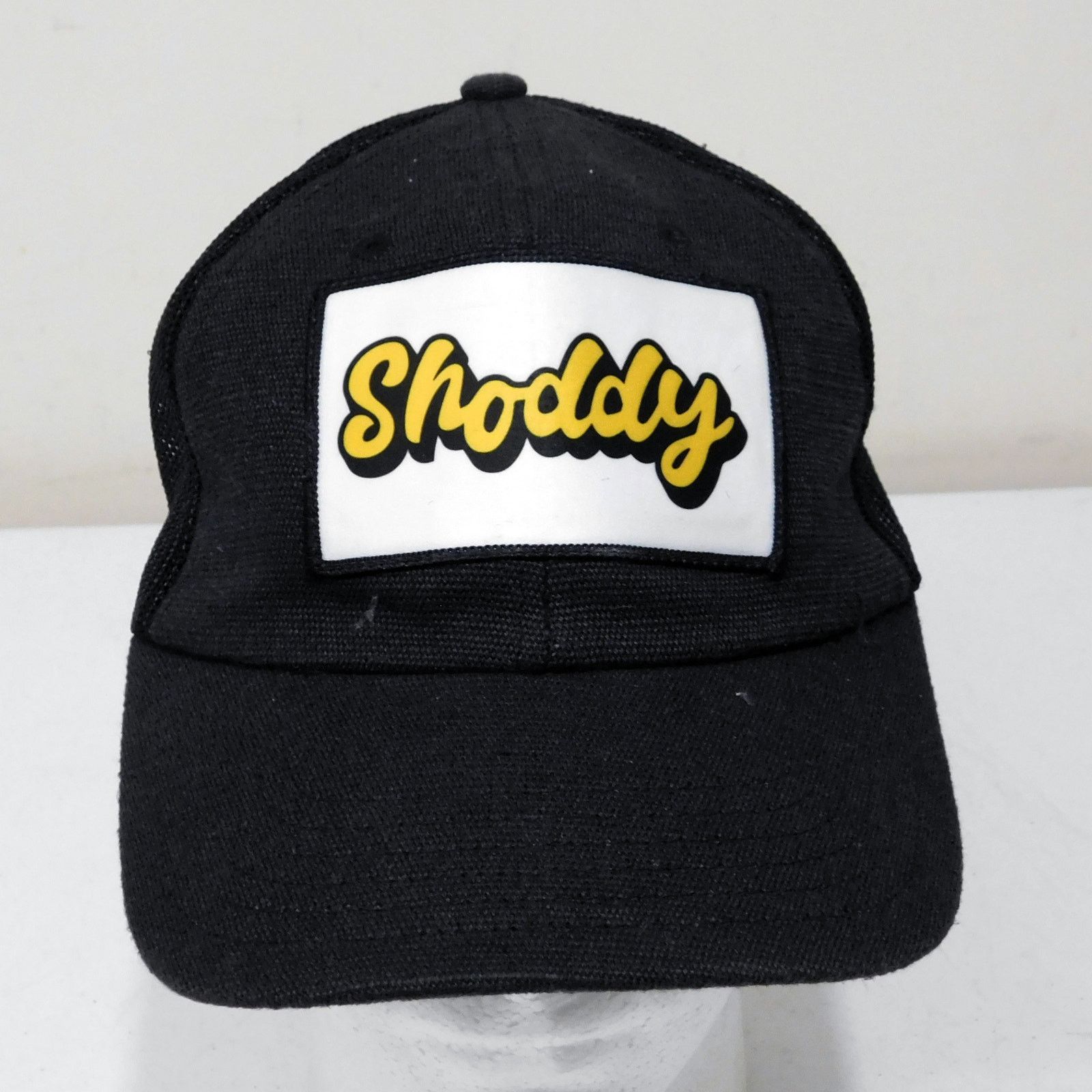 Other Shoddy Brand Trucker Hat Mesh Back Black Yellow Logo Patch Size ONE SIZE - 1 Thumbnail