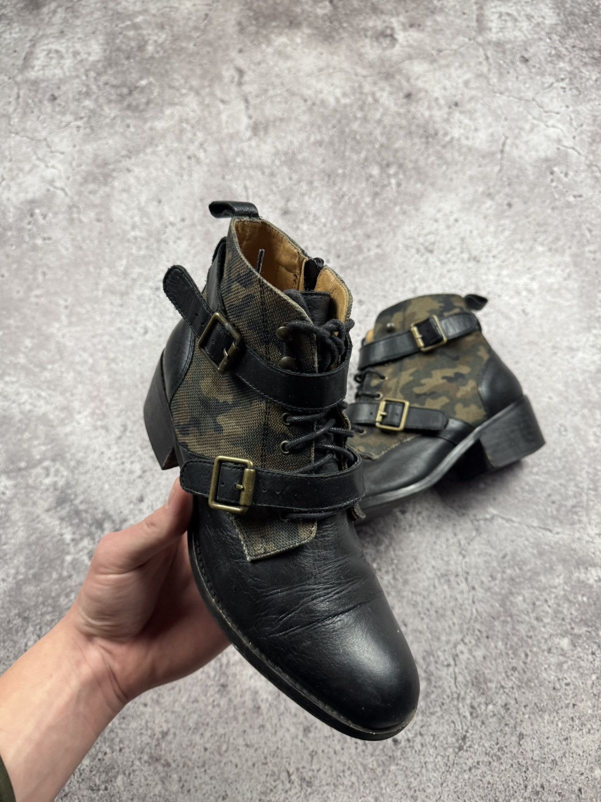Vintage Vintage Leather Cowboy Japanesse Camo Y2K Boots Heels Rare Size US 9 / IT 39 - 7 Thumbnail