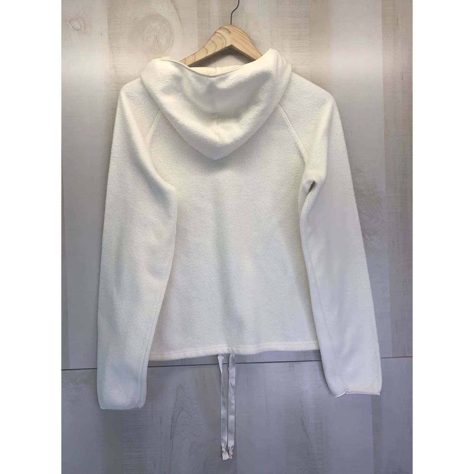 Gap Gap Body Women's Hoodie M Ivory Fleece Drawstring Pullover, 100% Cotton/Polyester, Ribbon -256 Size M / US 6-8 / IT 42-44 - 6 Thumbnail