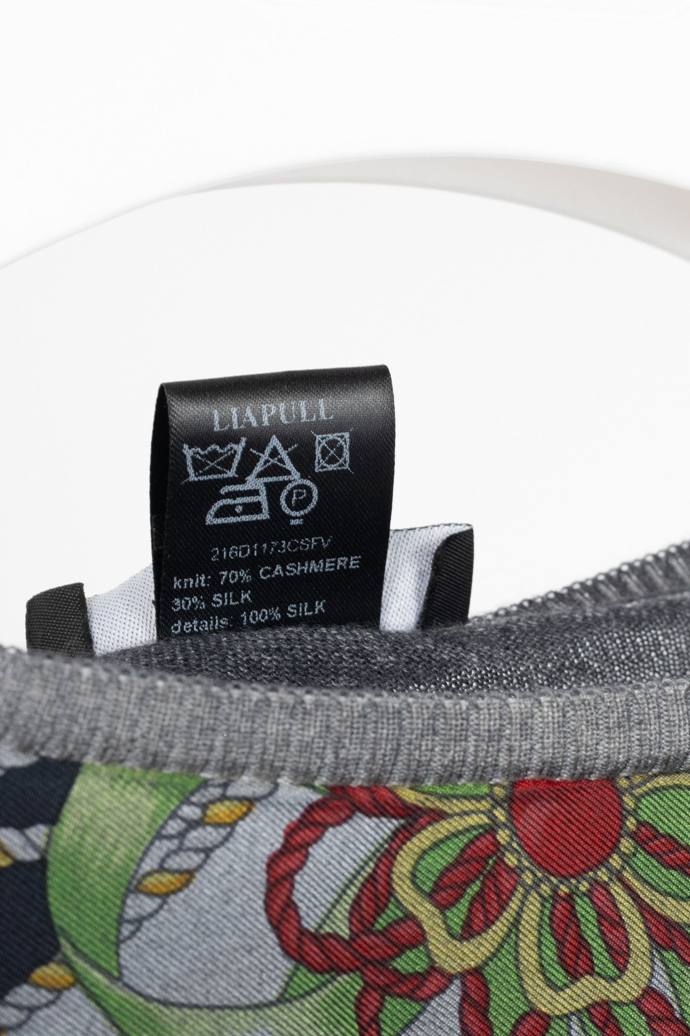 Avant Toi Avant Toi Grey Cashmere & Silk Graphic-Front Sweater Size XS / US 0-2 / IT 36-38 - 9 Thumbnail