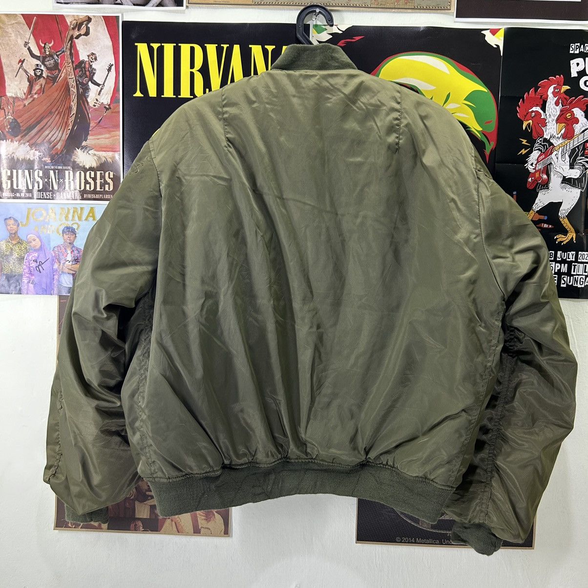 Vintage Vintage Military Style Bomber Jacket Army Green Size US XL / EU 56 / 4 - 7 Thumbnail